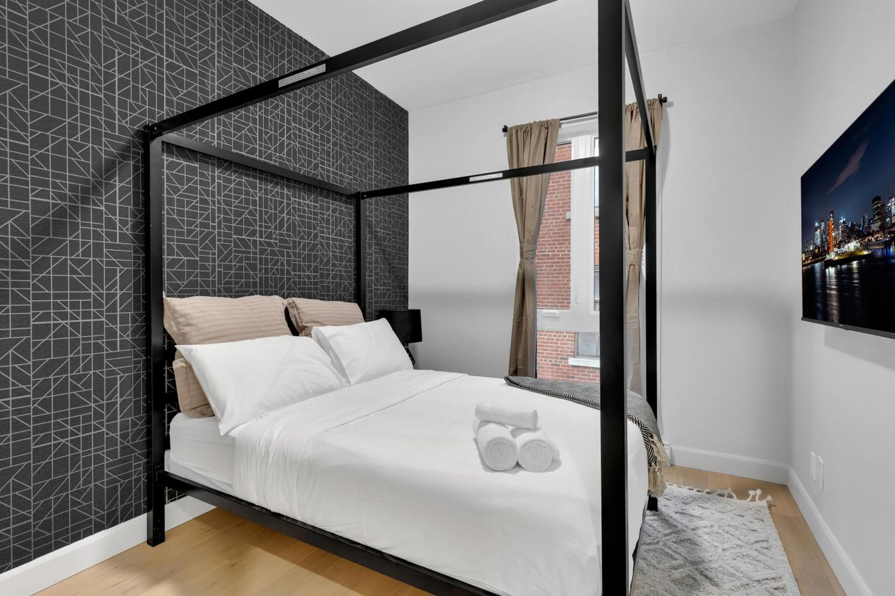 Bed in Deluxe Suites Downtown Montreal