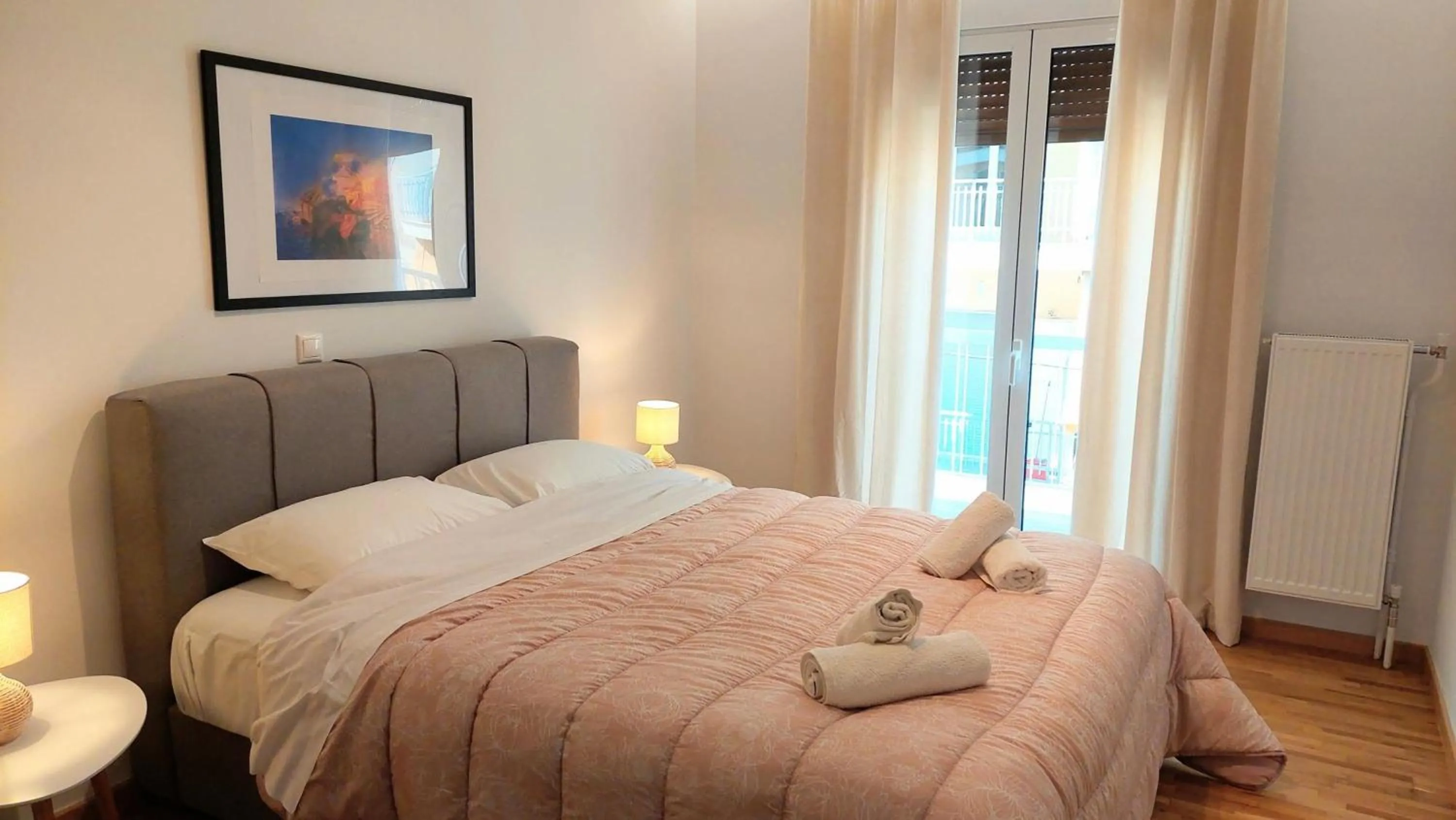 Bed in Wonderful apartment in Acropolis