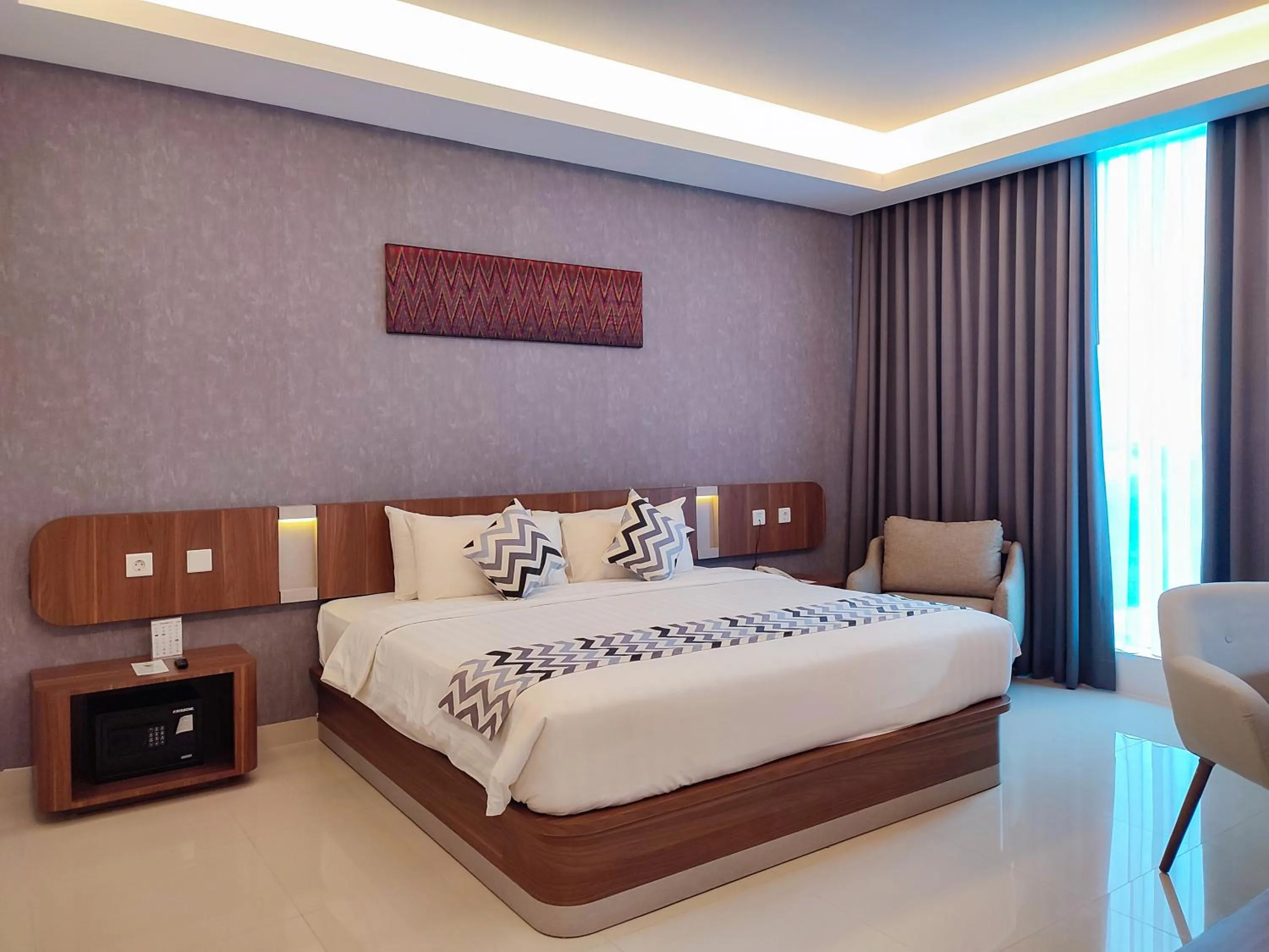 Bed in UNHAS HOTEL & CONVENTION