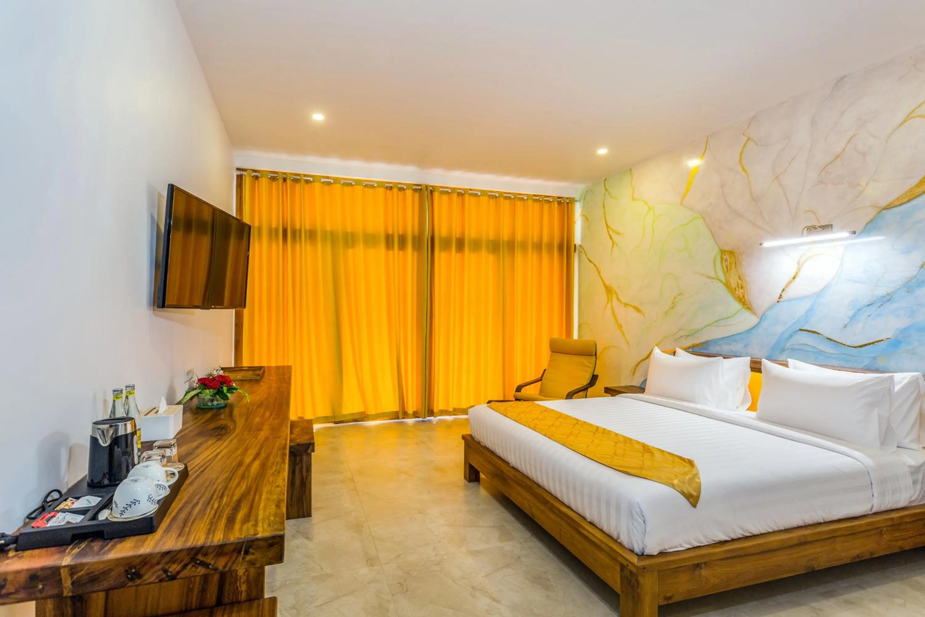 Bedroom, Bed in Pearl Sunset Resort - Sunset Moments, Adults Only