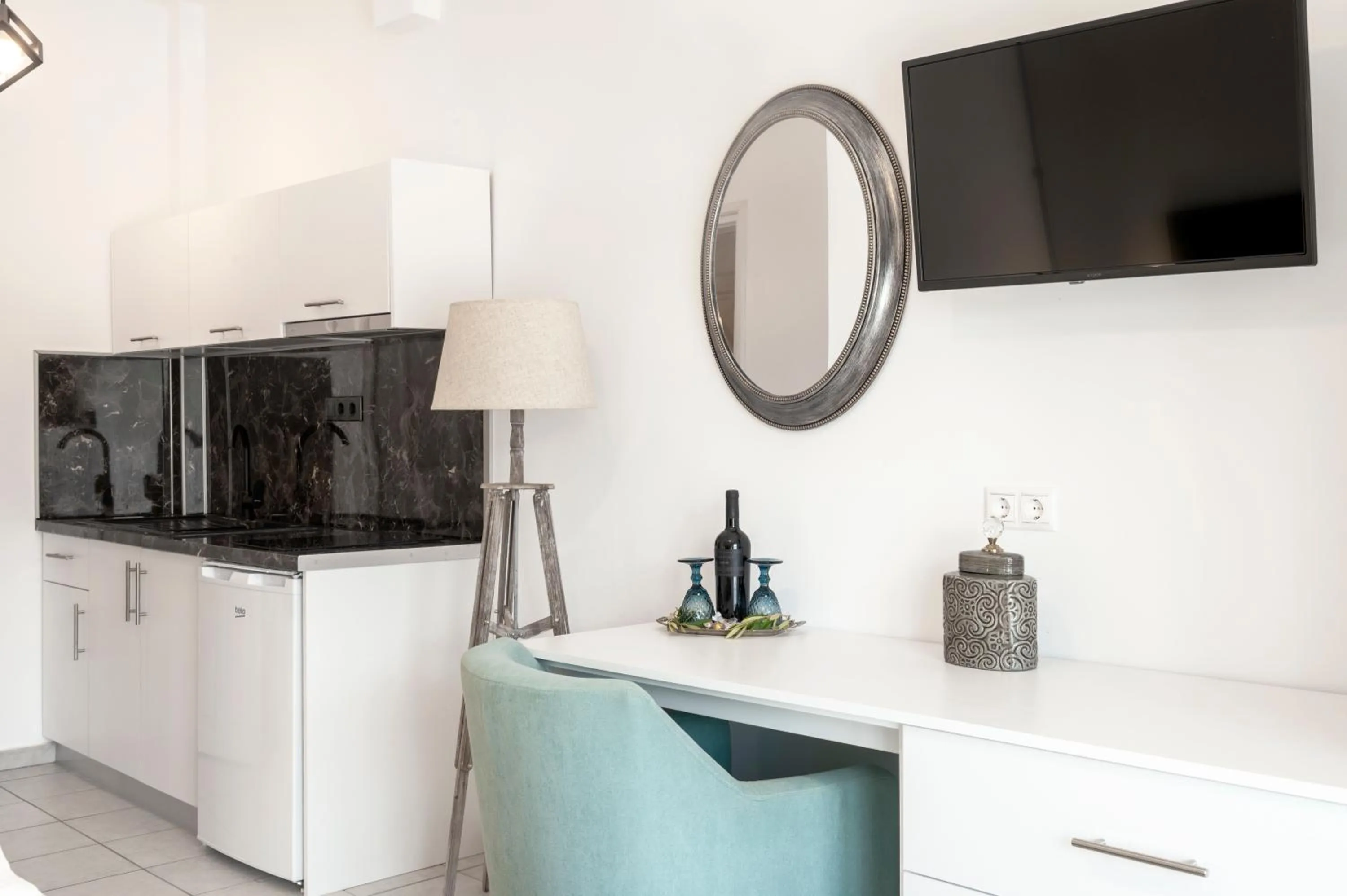 Kitchen or kitchenette in Hotel Papanikolaou