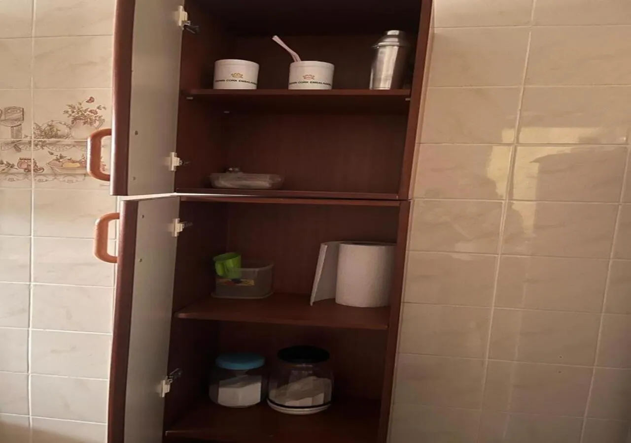 Kitchen or kitchenette in Apartamento Vila Tupi Praia Grande