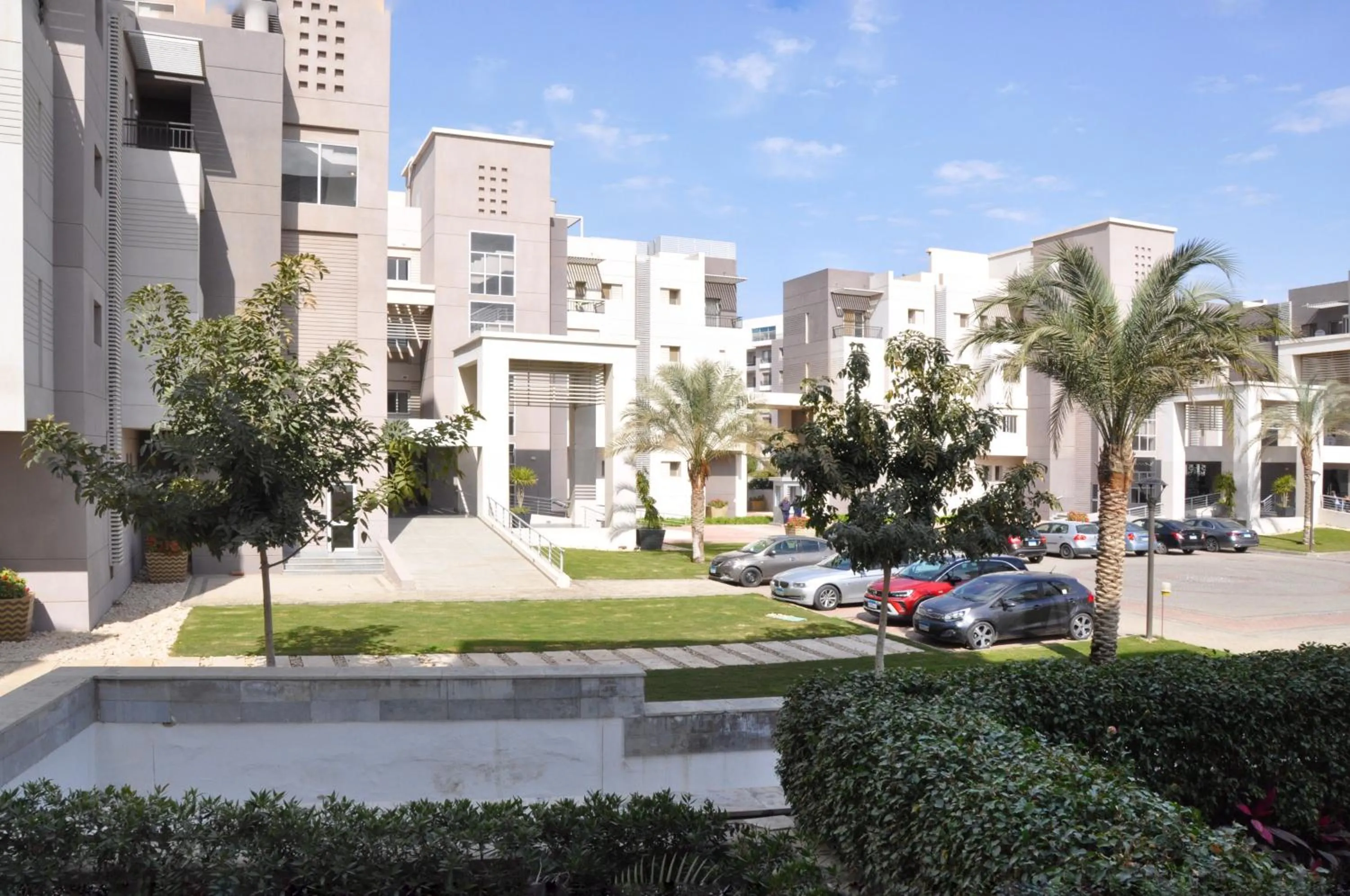 Quiet street view in Axxodia- Apartments In Cairo Festival City