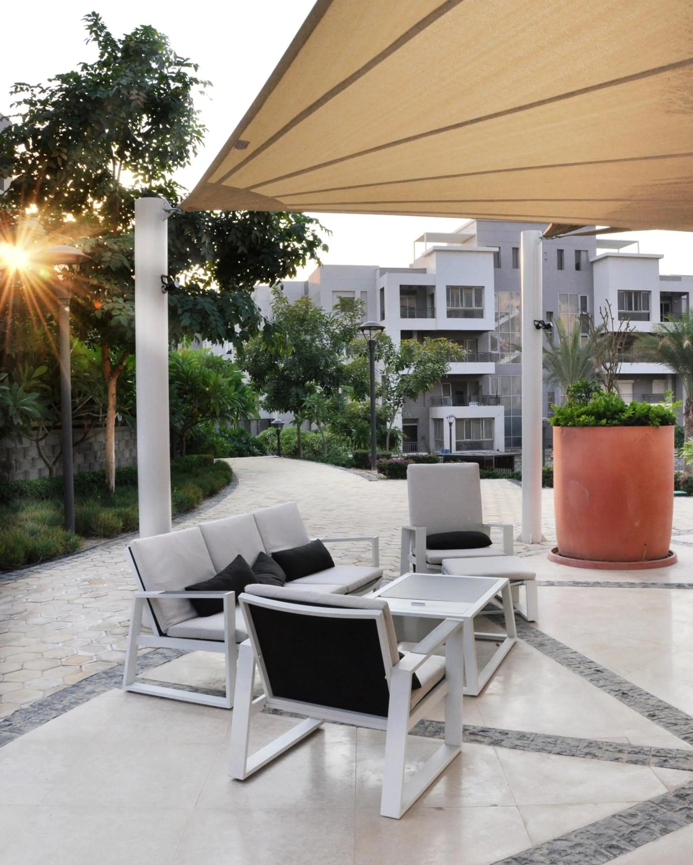 Seating area in Axxodia- Apartments In Cairo Festival City