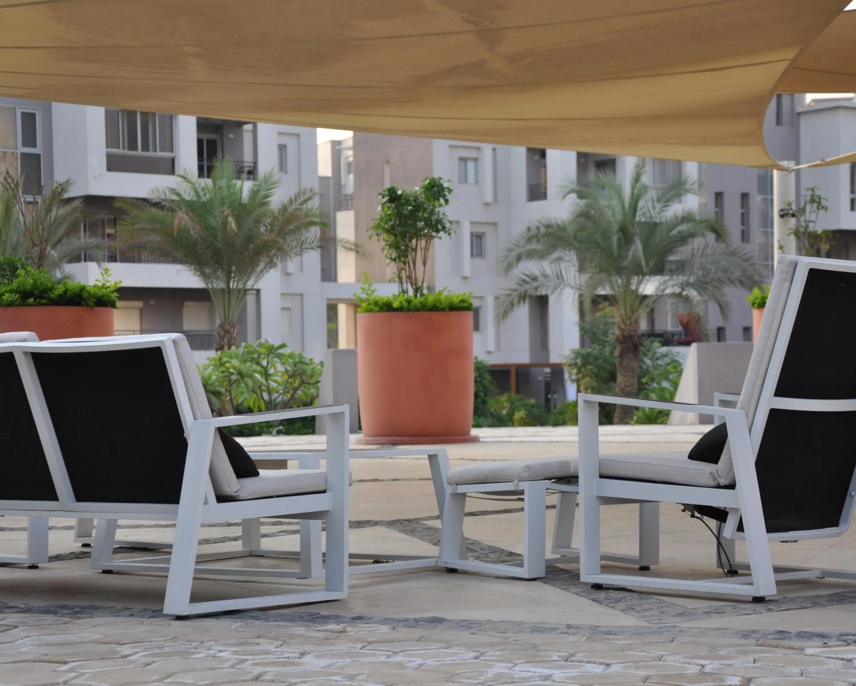Seating area in Axxodia- Apartments In Cairo Festival City