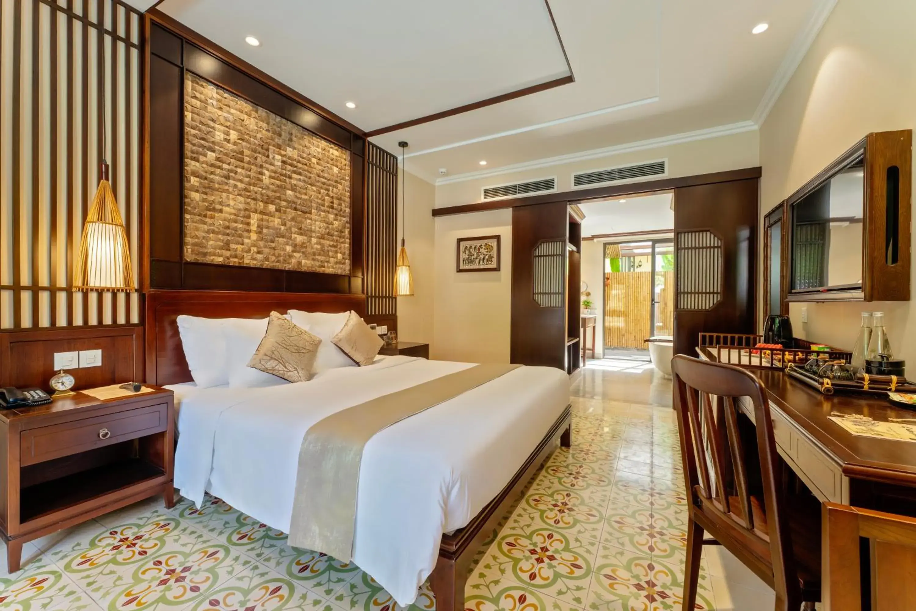 Bed in Ahoy Hoi An Boutique Resort & Spa Bed in Ahoy Hoi An Boutique Resort & Spa