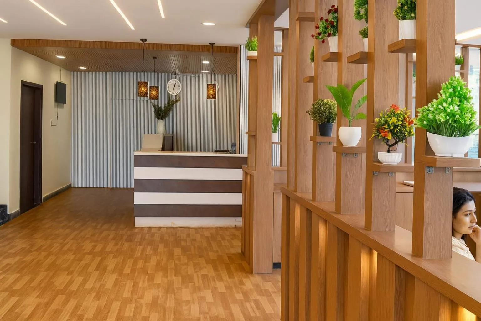 Lobby or reception in Hotel Prime Classic ,Airport Zone,Shamshabad