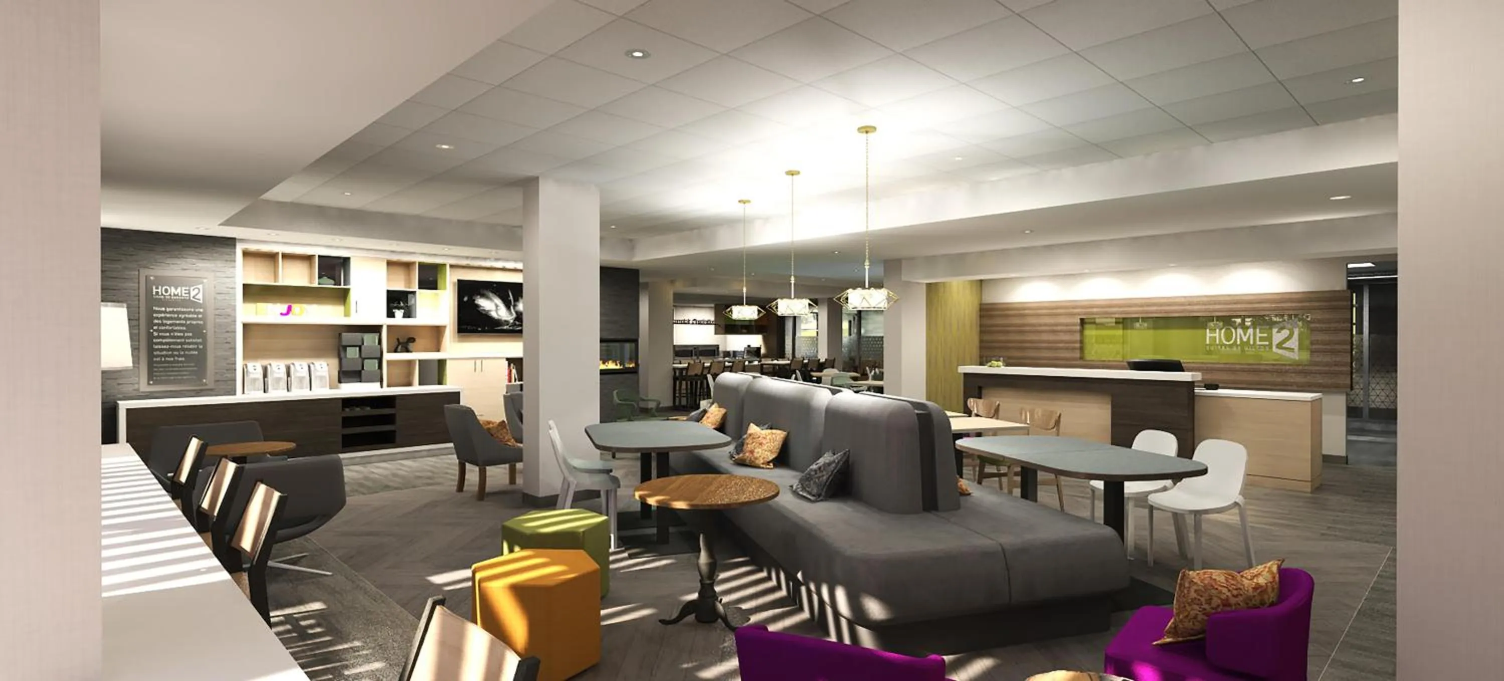 Lobby or reception in Home2 Suites By Hilton Quebec City