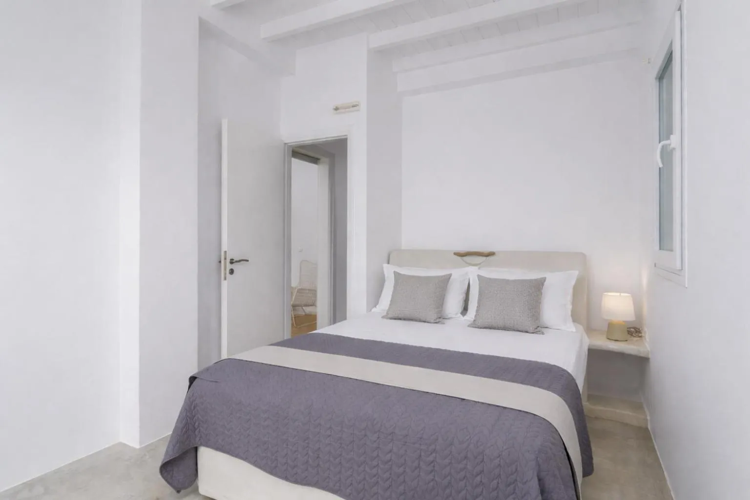 Bed in White Villa Milos