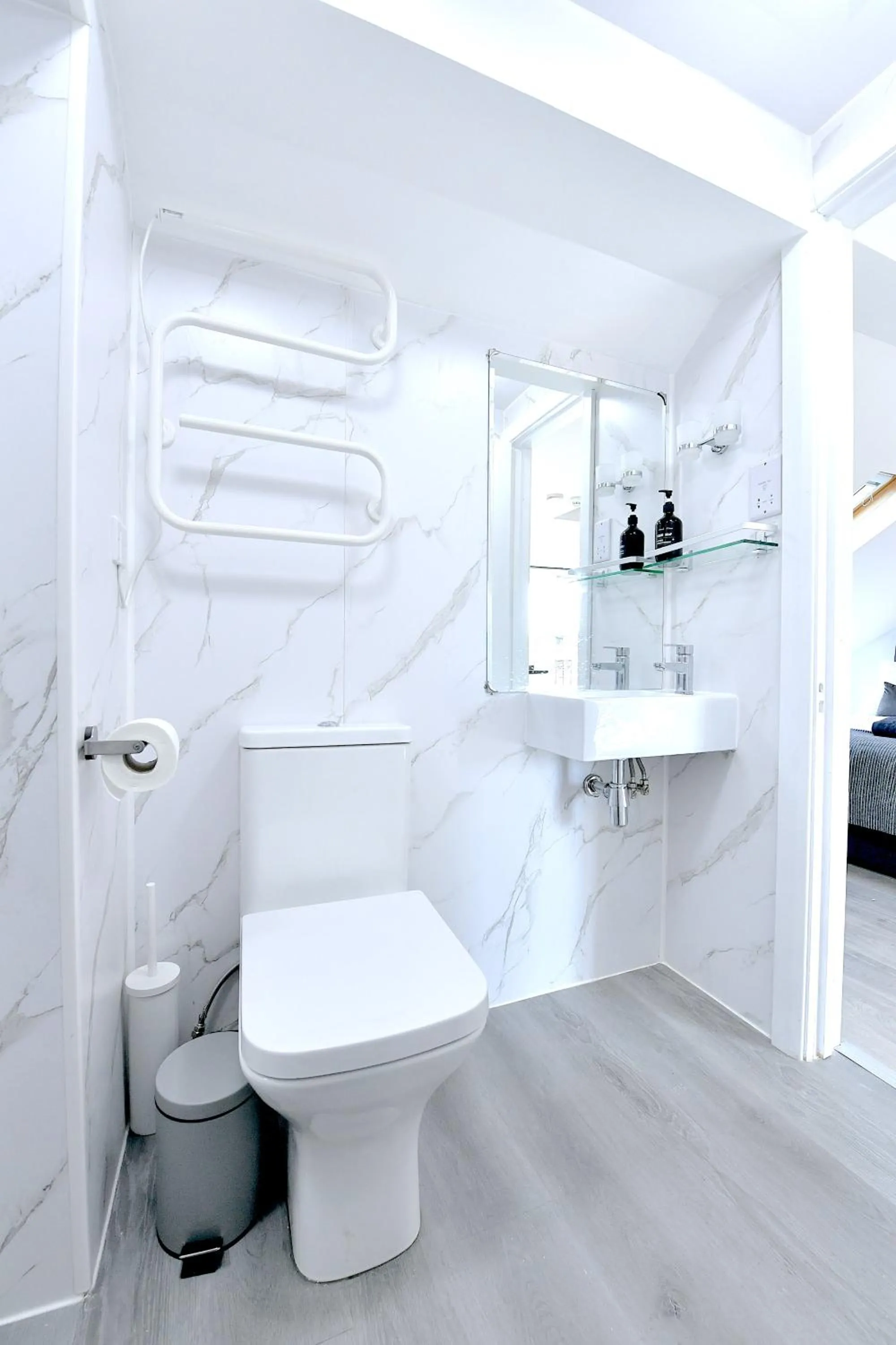 Toilet in Stylish Studios by Luxestays Fulham