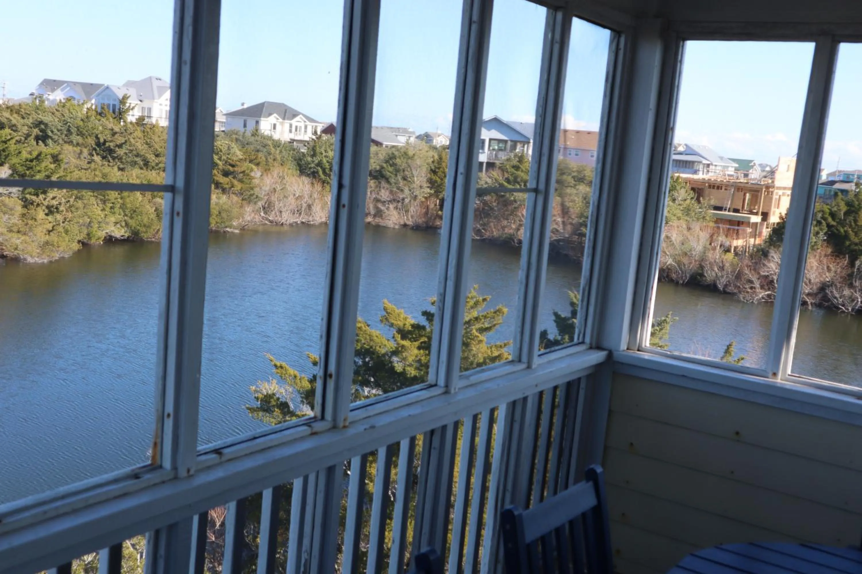 Lake view in Lake Front Modern Beach House-Hatteras Island