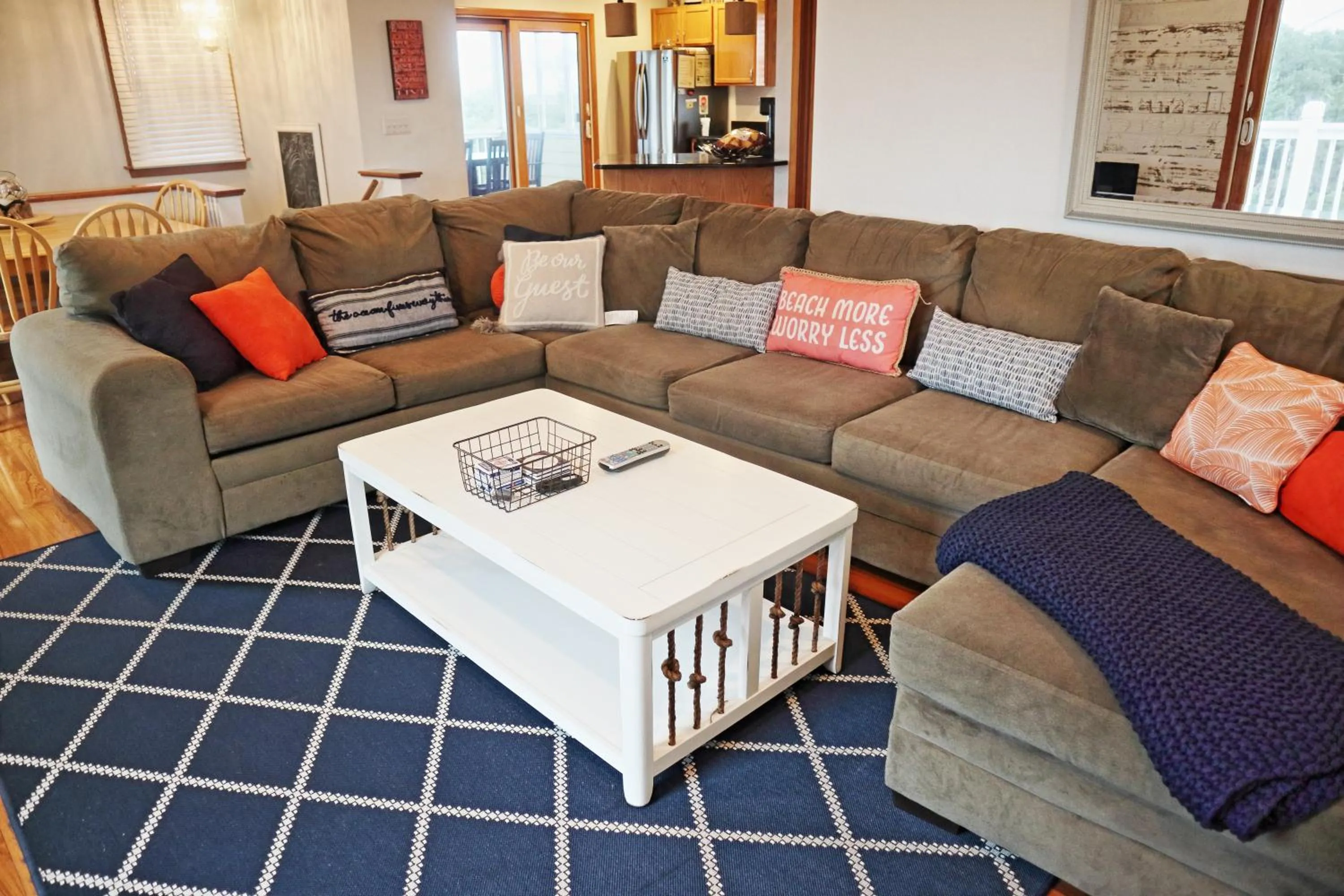 Living room in Lake Front Modern Beach House-Hatteras Island