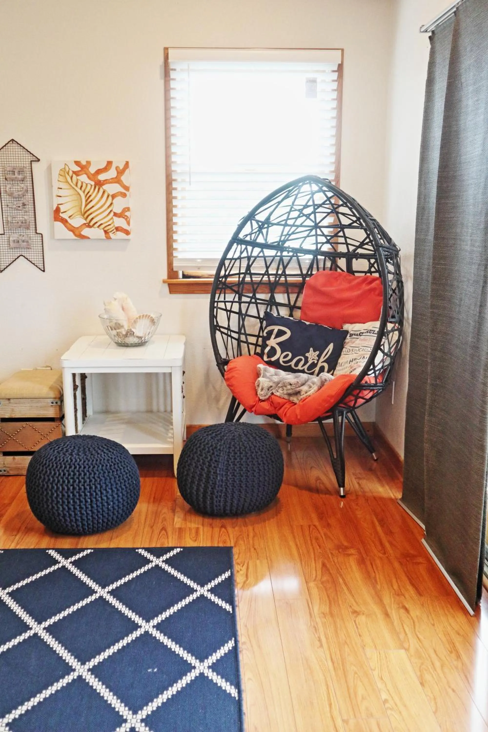 Living room in Lake Front Modern Beach House-Hatteras Island