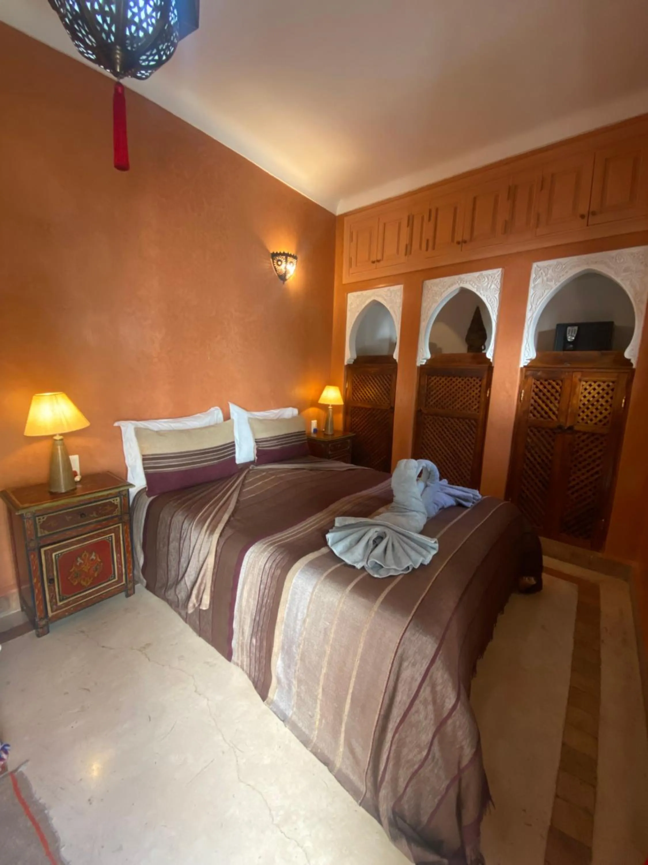 Bed in Riad Dar Teranga Hotel & Spa