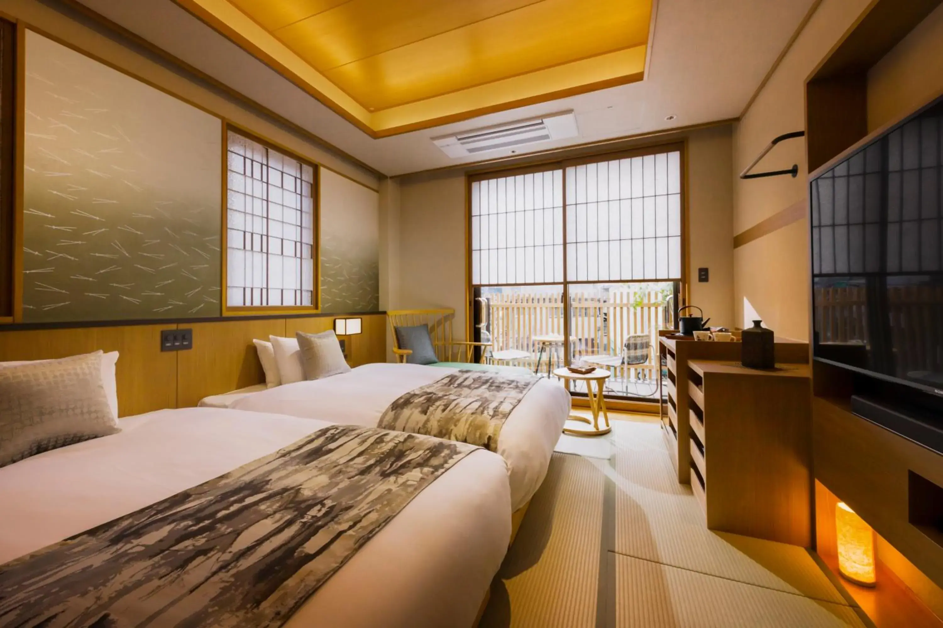 Twin Room with Balcony in Onomichi Hansei Twin Room with Balcony in Onomichi Hansei