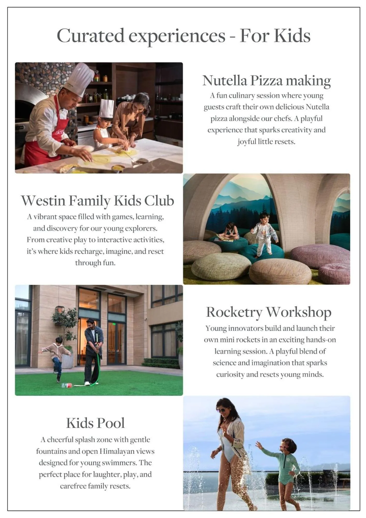 Kids's club in The Westin Resort & Spa Himalayas