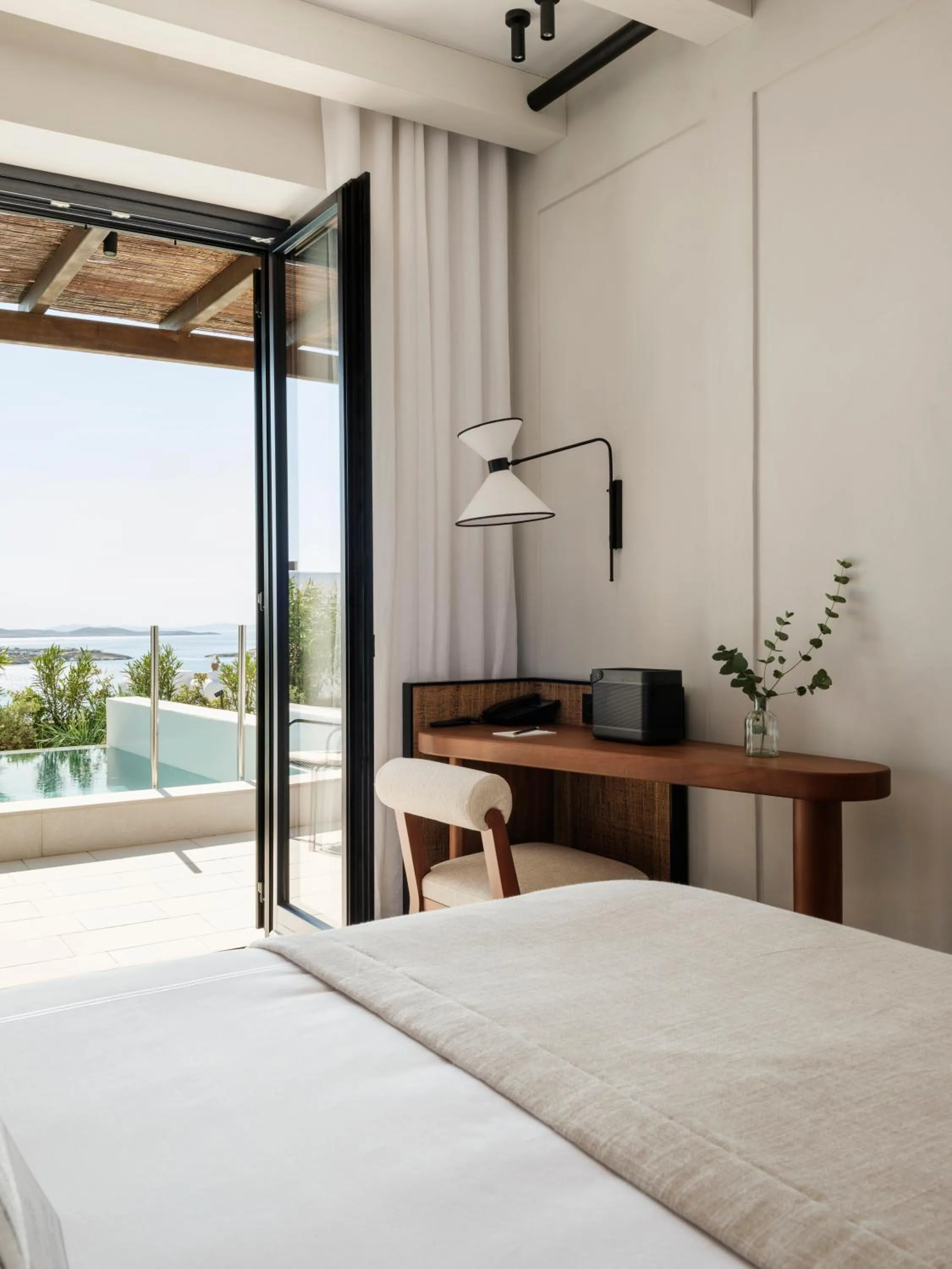 View (from property/room), Bed in Anandes Hotel