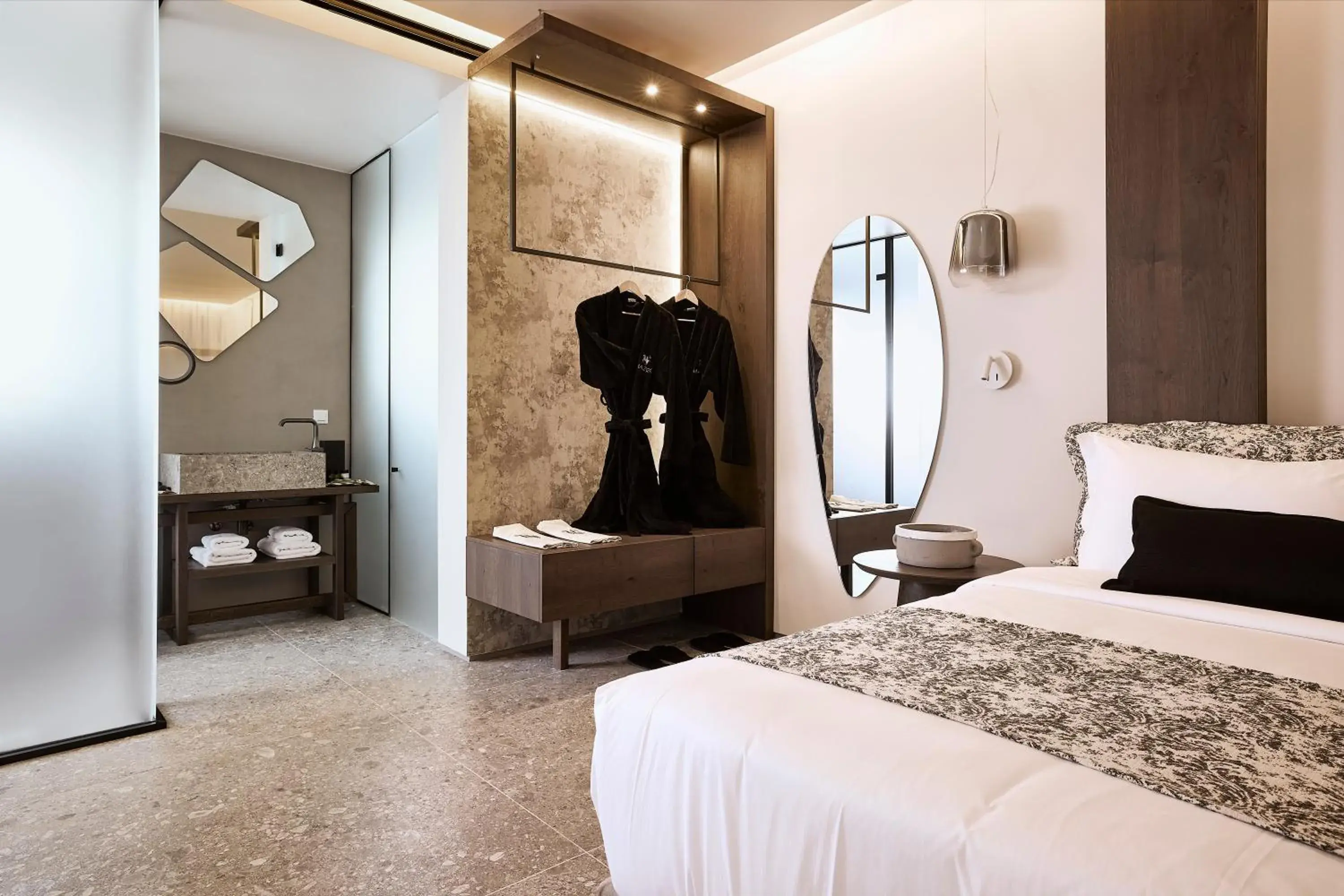 Bed in Amazon Mykonos Suites & Spa Bed in Amazon Mykonos Suites & Spa