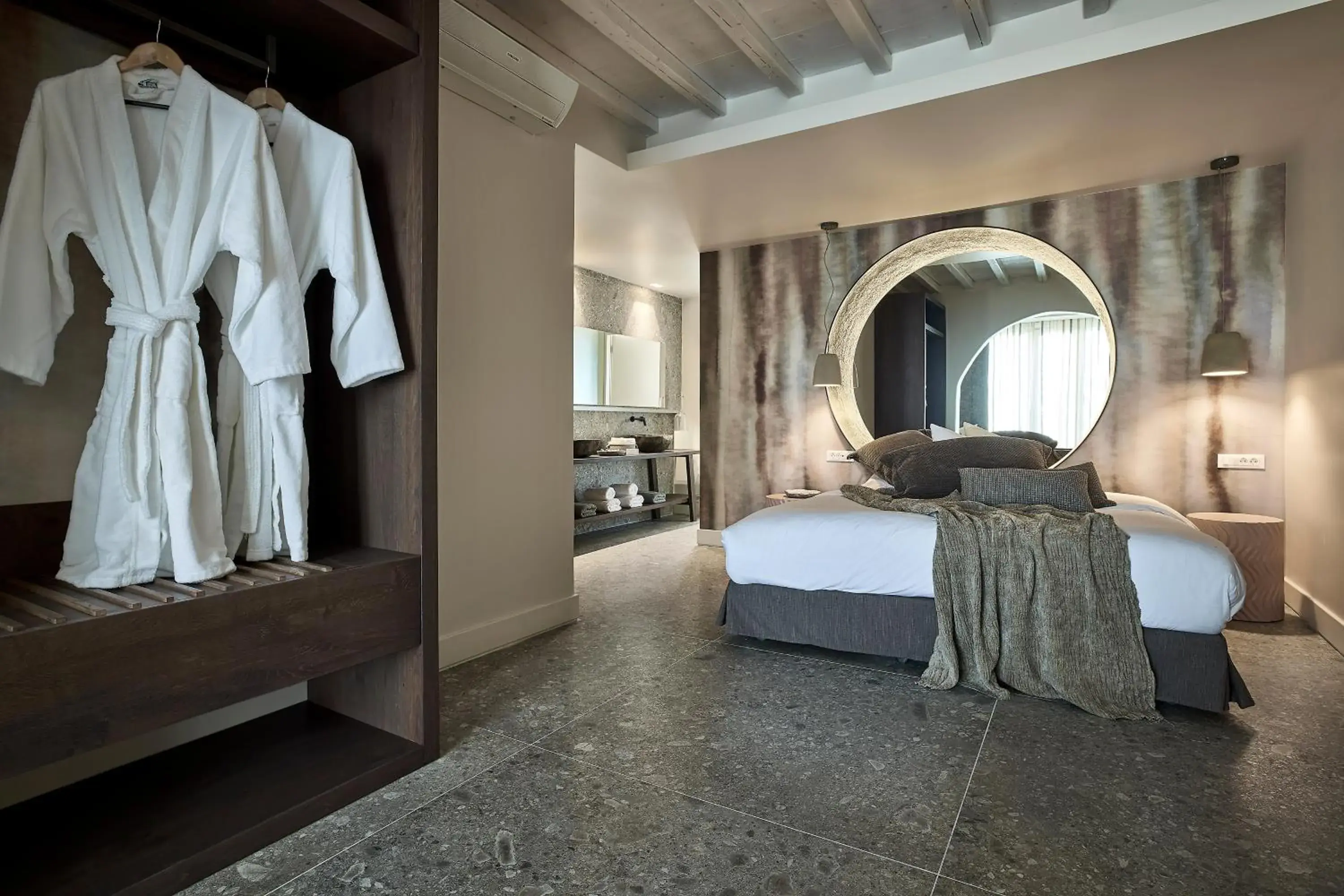 Bed in Amazon Mykonos Suites & Spa Bed in Amazon Mykonos Suites & Spa