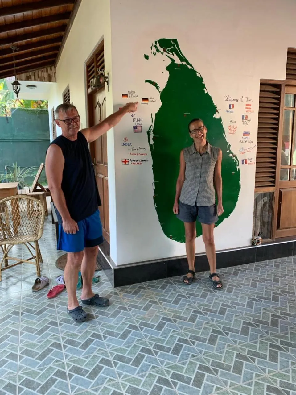 group of guests in Serendip Villa Holiday Home Talalla Sri Lanka