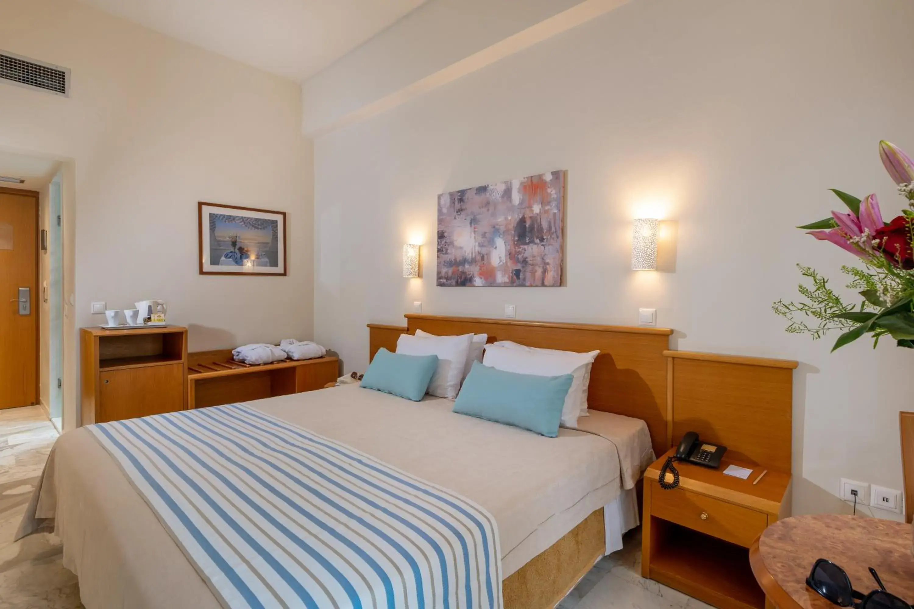 Bedroom, Bed in Minos Hotel Bedroom, Bed in Minos Hotel