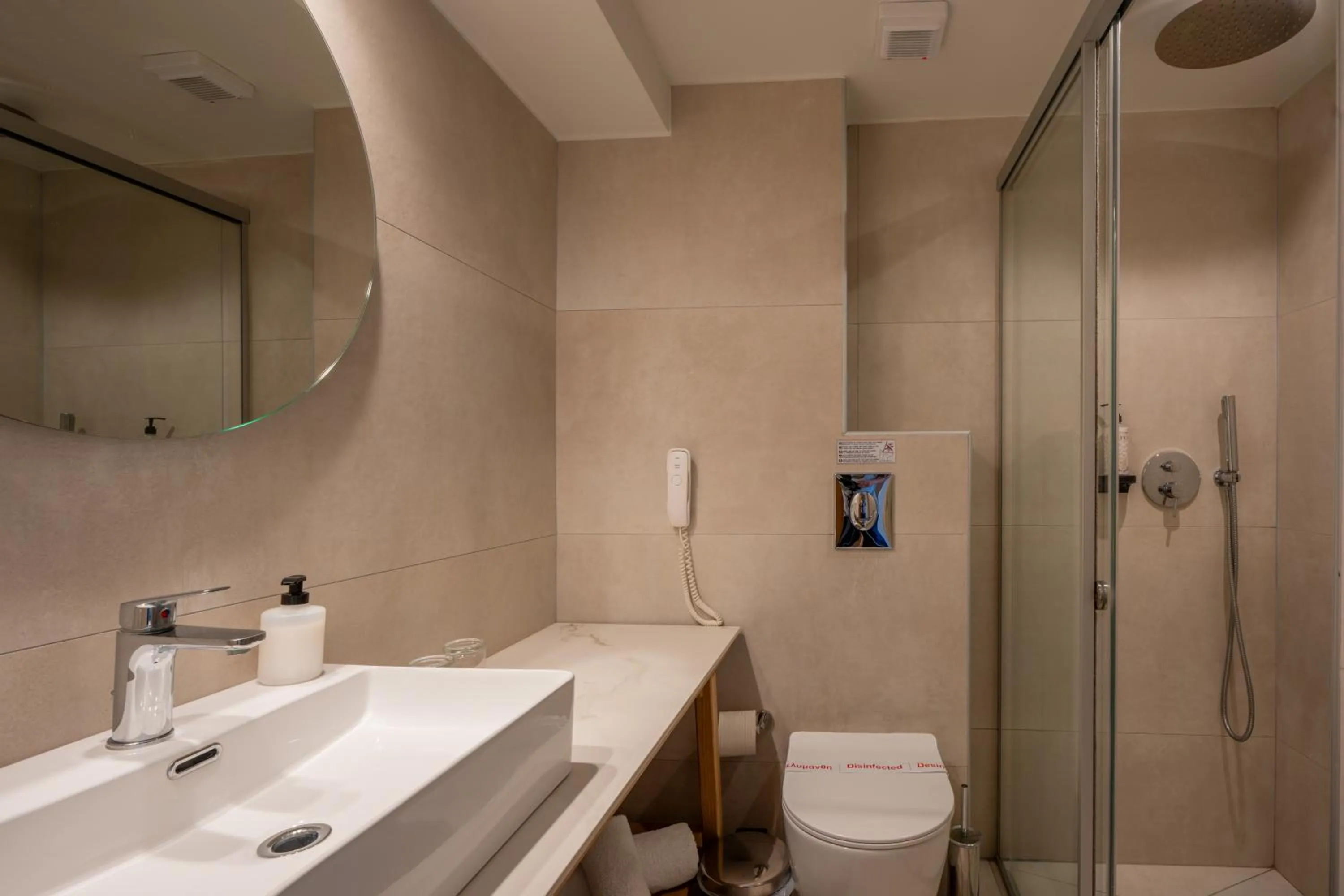 Shower in Minos Hotel