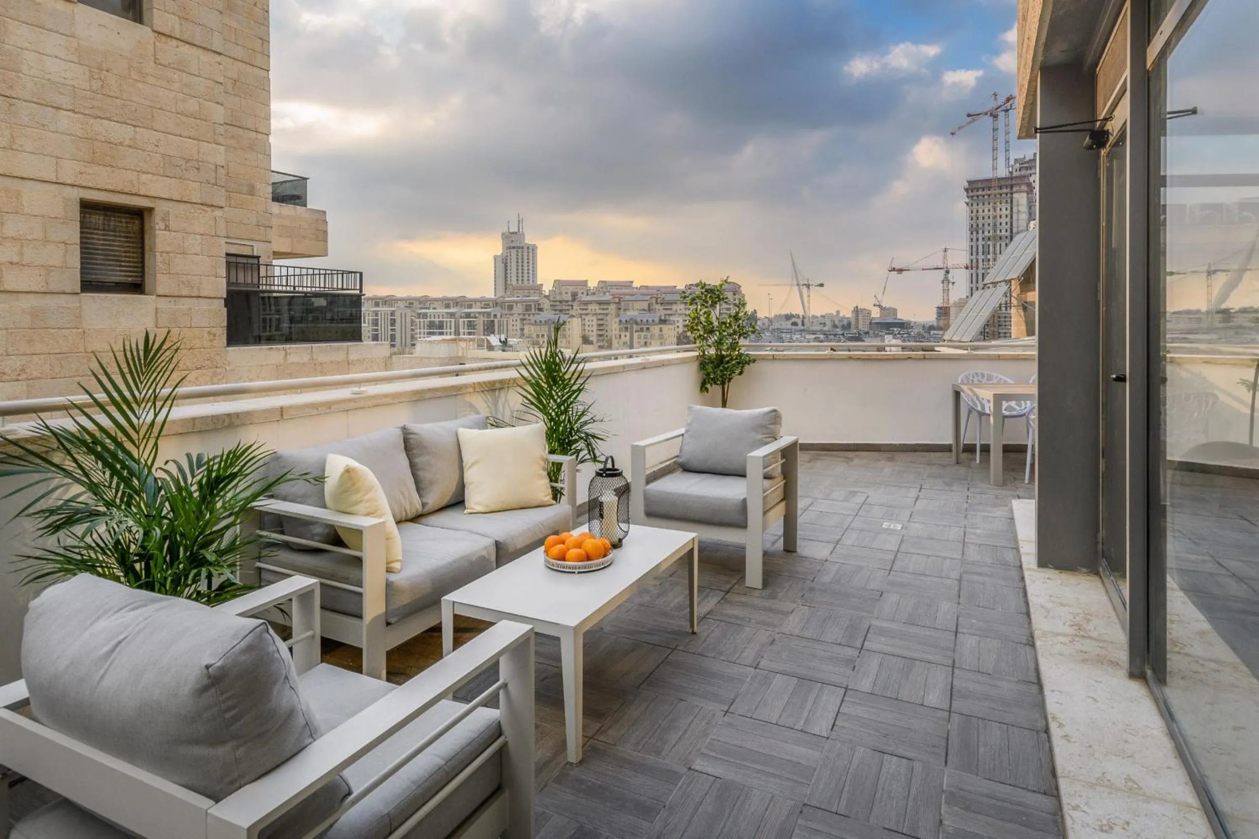 Balcony/Terrace in Unique Mini Penthouse In The Heart Of Jerusalem