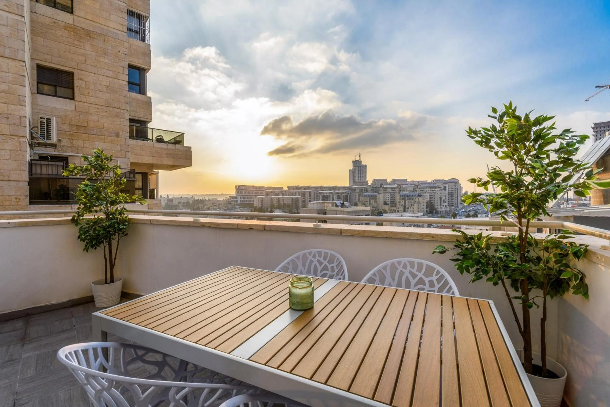 Balcony/Terrace in Unique Mini Penthouse In The Heart Of Jerusalem
