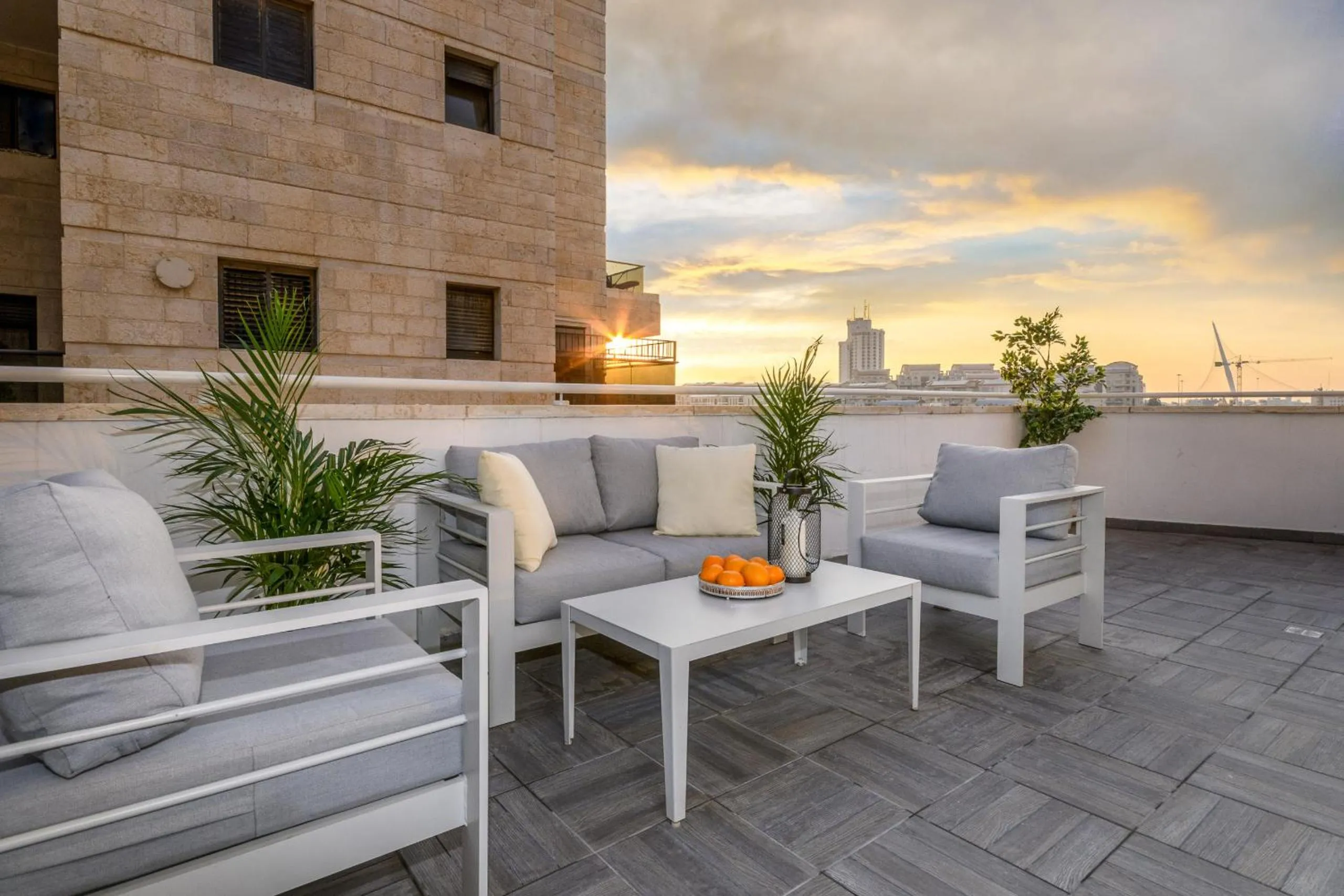 Balcony/Terrace in Unique Mini Penthouse In The Heart Of Jerusalem