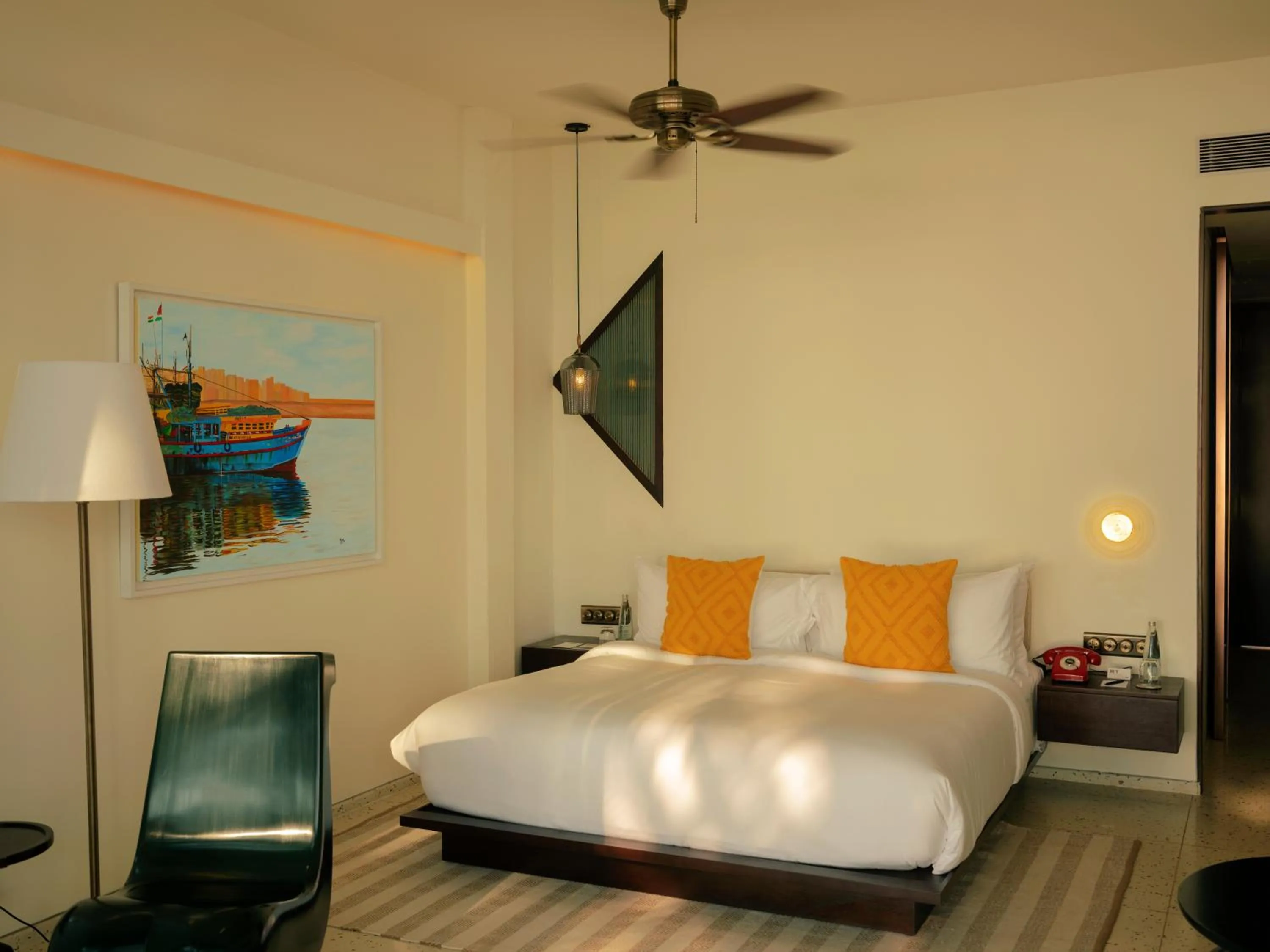 Bed in The Postcard on the Arabian Sea, Maravanthe Beach