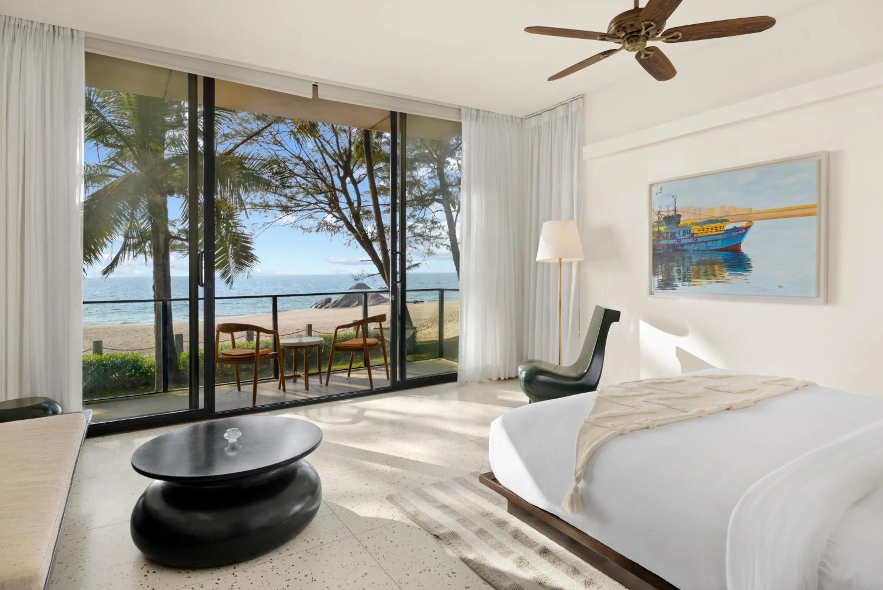 Bed in The Postcard on the Arabian Sea, Maravanthe Beach