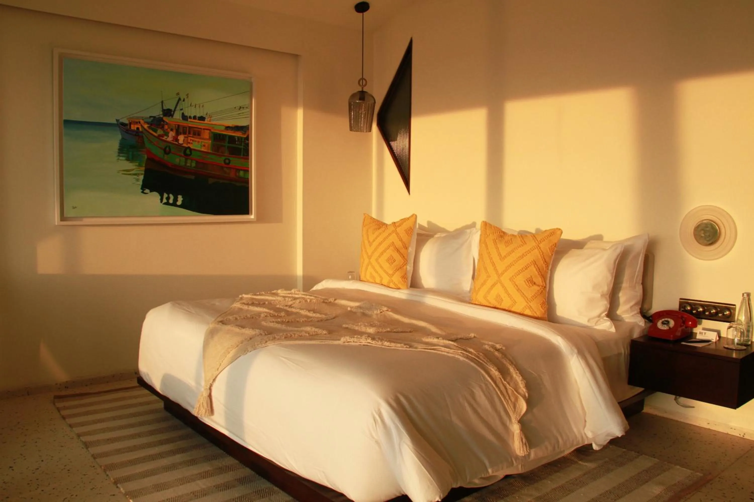 Bed in The Postcard on the Arabian Sea, Maravanthe Beach