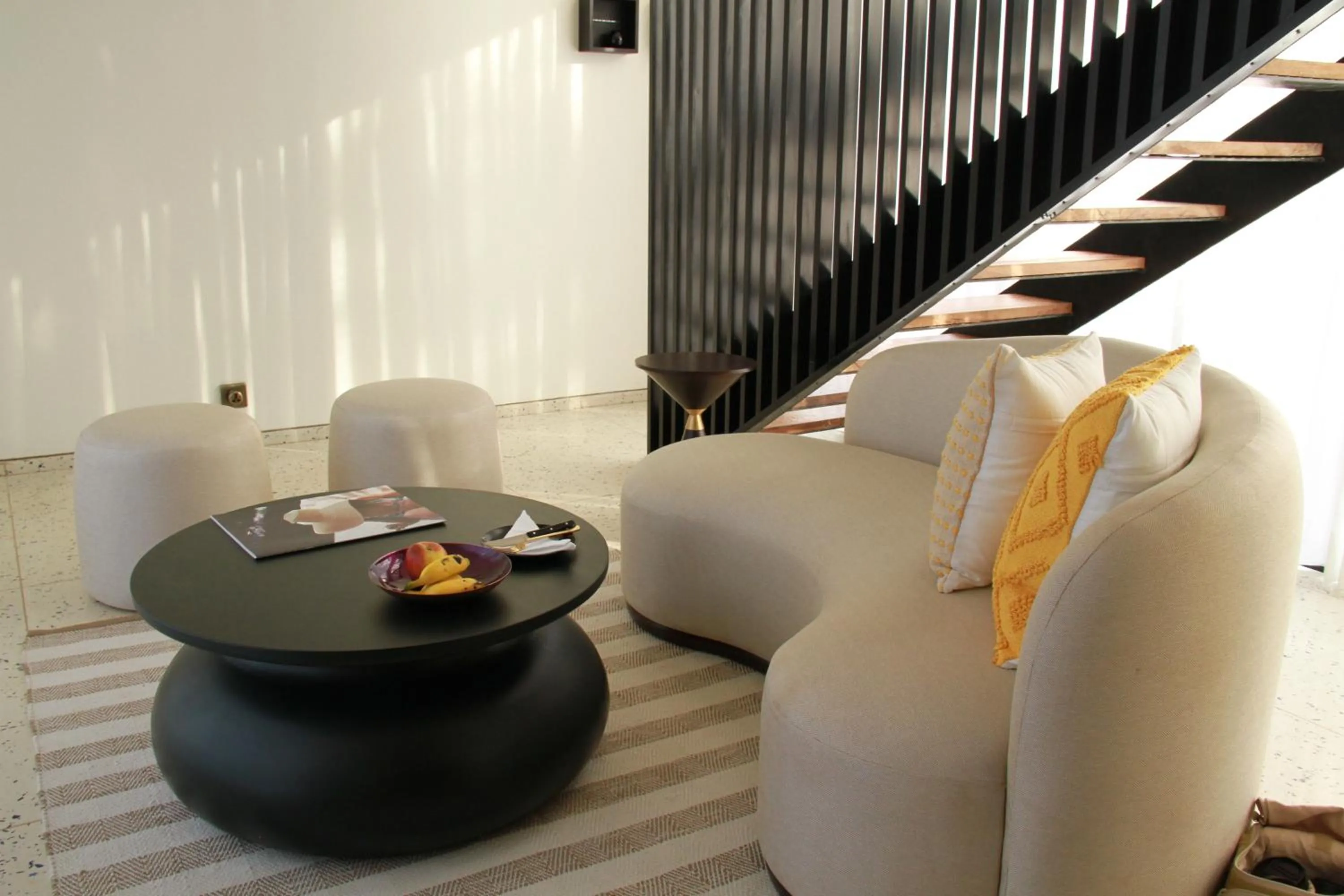 Living room in The Postcard on the Arabian Sea, Maravanthe Beach
