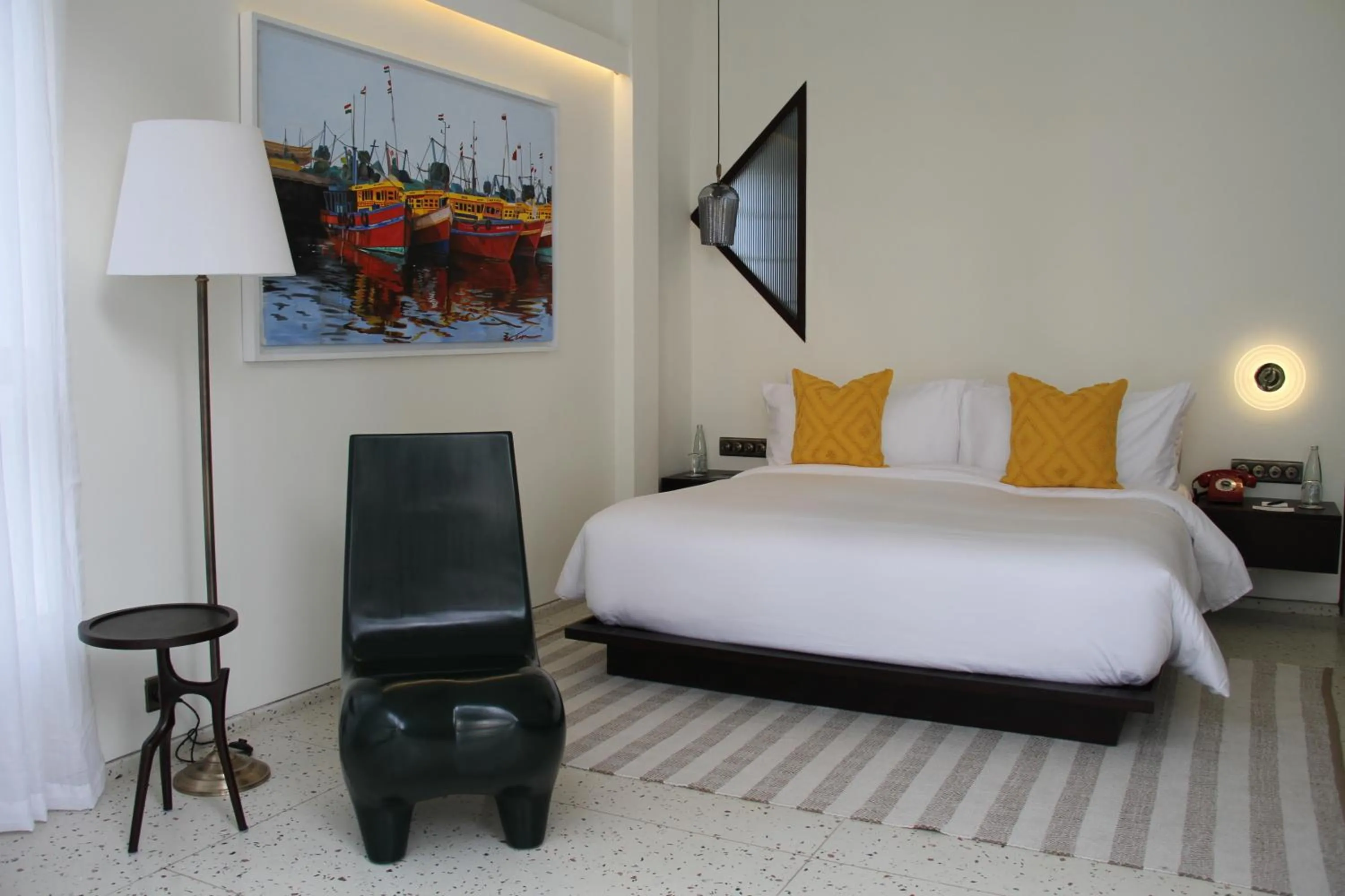 Bed in The Postcard on the Arabian Sea, Maravanthe Beach