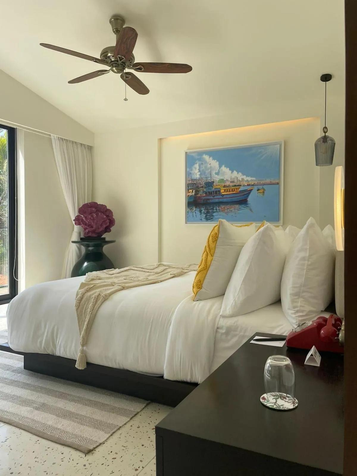 Bed in The Postcard on the Arabian Sea, Maravanthe Beach