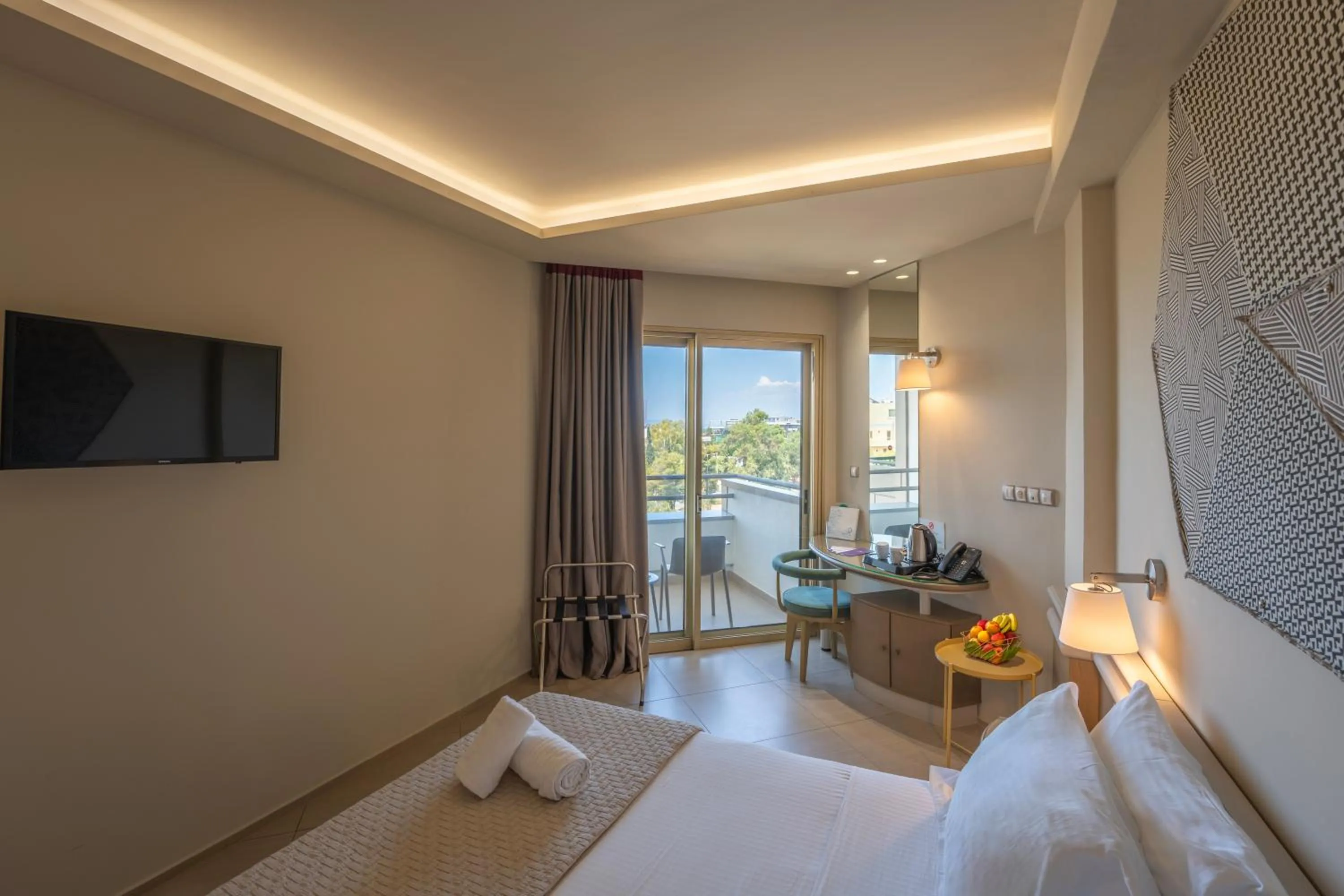 View (from property/room), Bed in Emmantina Hotel