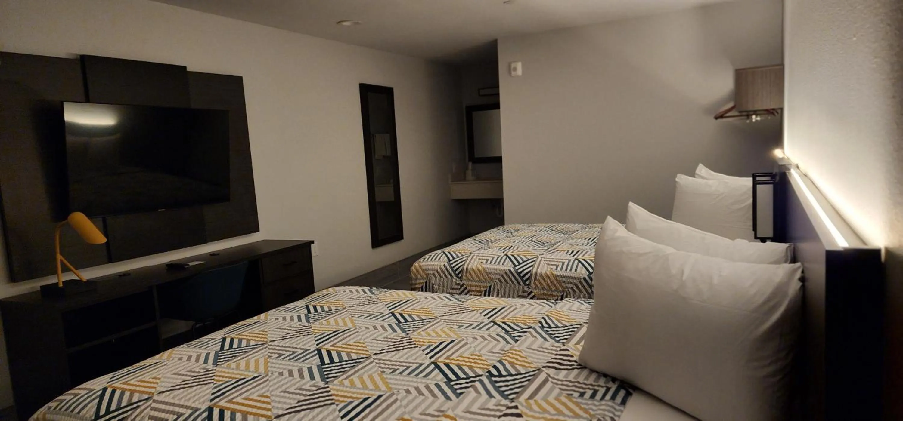 Bed in Motel 6 Aransas Pass TX