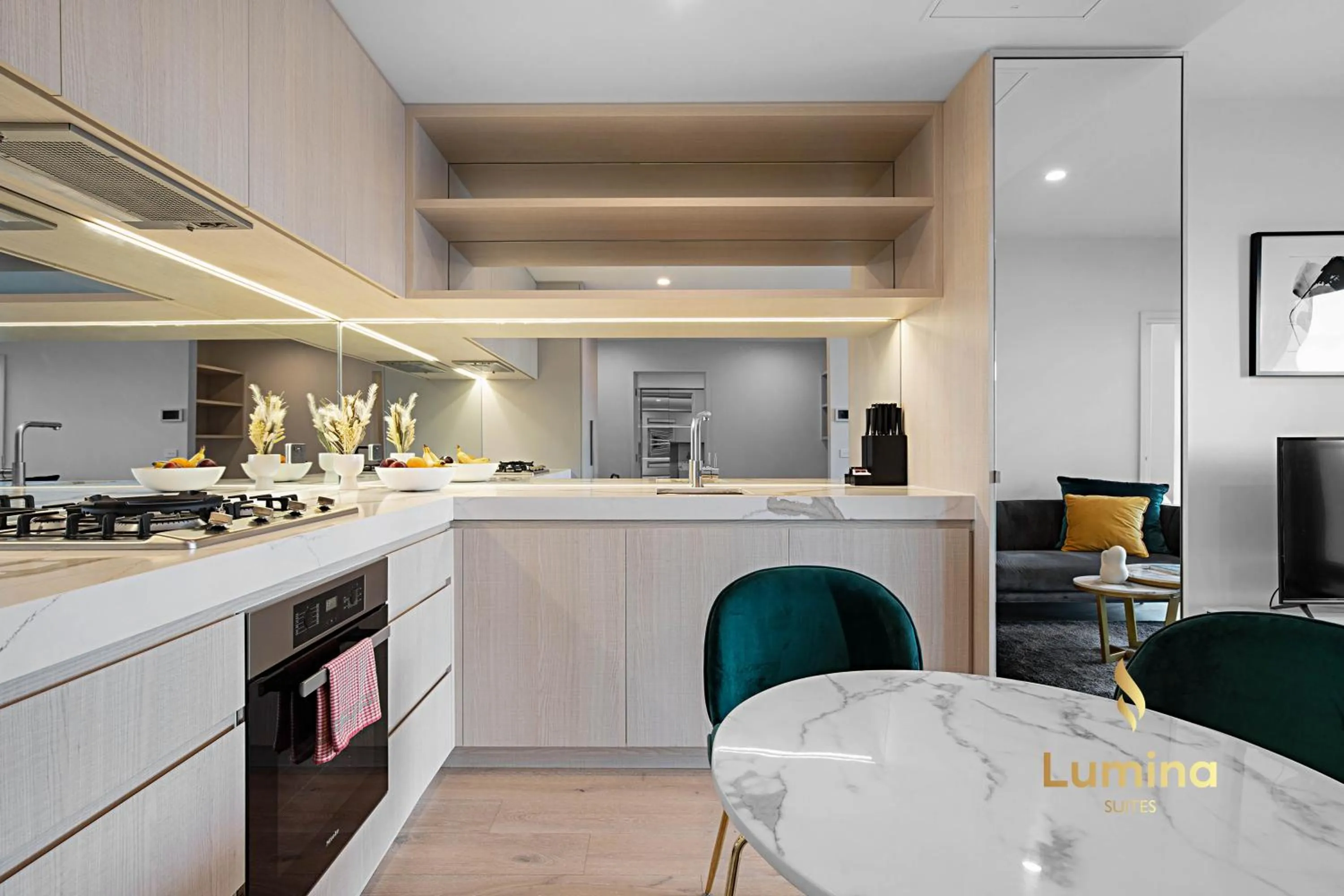 Kitchen or kitchenette in Lumina Suites