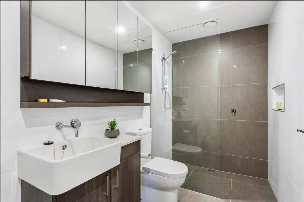 Shower in Sandy Hill apartment, Sandringham