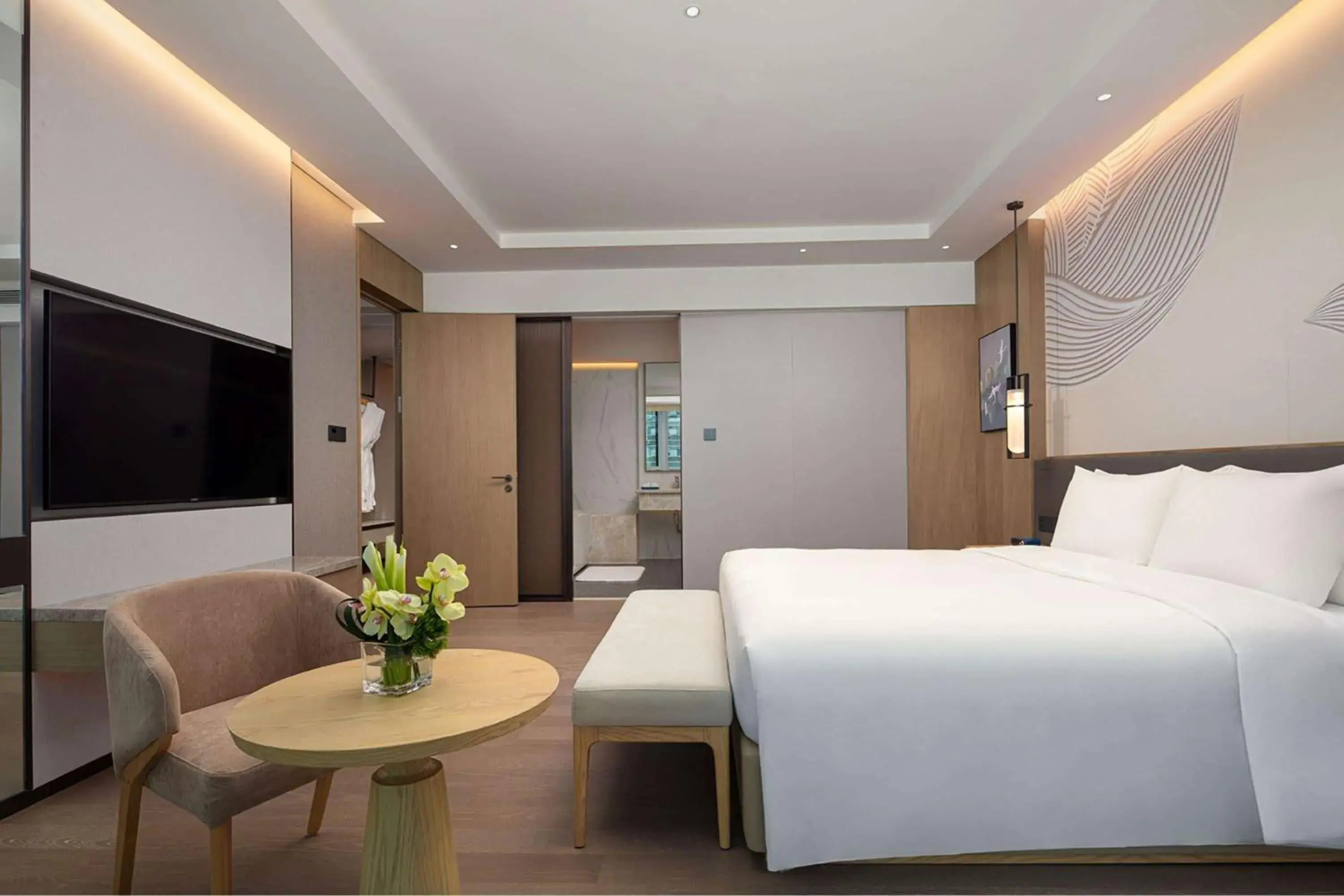 Photo of the whole room, Bed in Wyndham Guangzhou Baiyun Mountain Photo of the whole room, Bed in Wyndham Guangzhou Baiyun Mountain