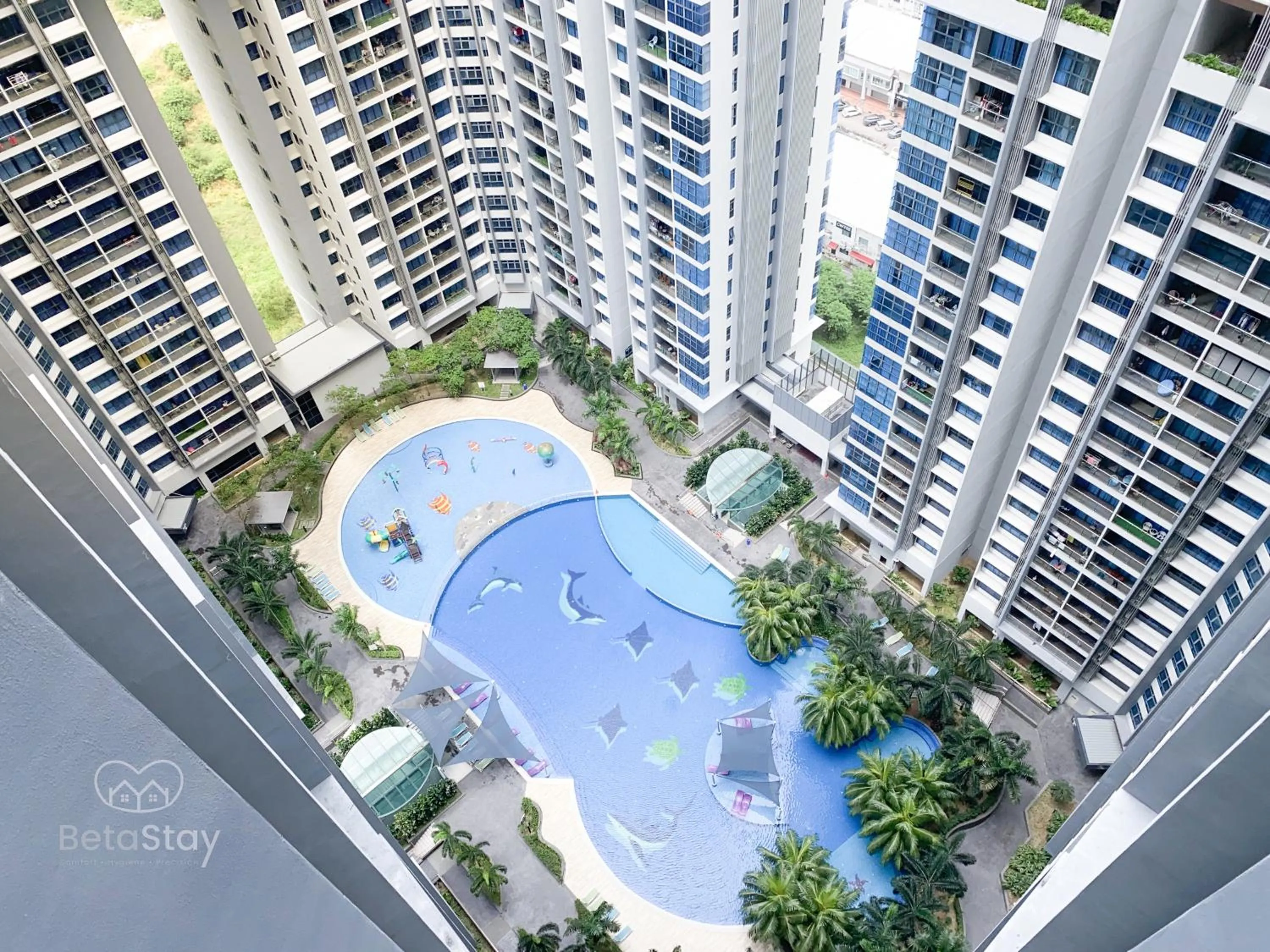 Swimming pool in Atlantis Residences Melaka by BetaStay