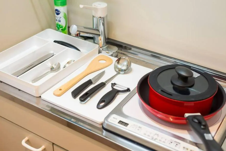 Kitchen or kitchenette in Serorin Light Hotel Tokyo