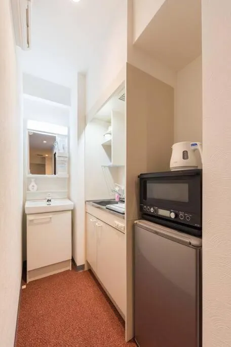 Kitchen or kitchenette in Serorin Light Hotel Tokyo