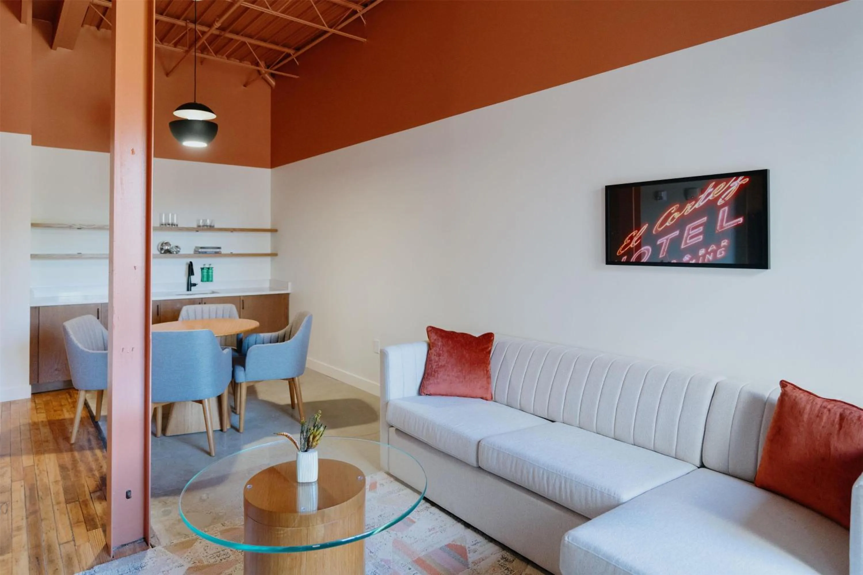 Living room in The Myriad Hotel Louisville, Tapestry Collection by Hilton