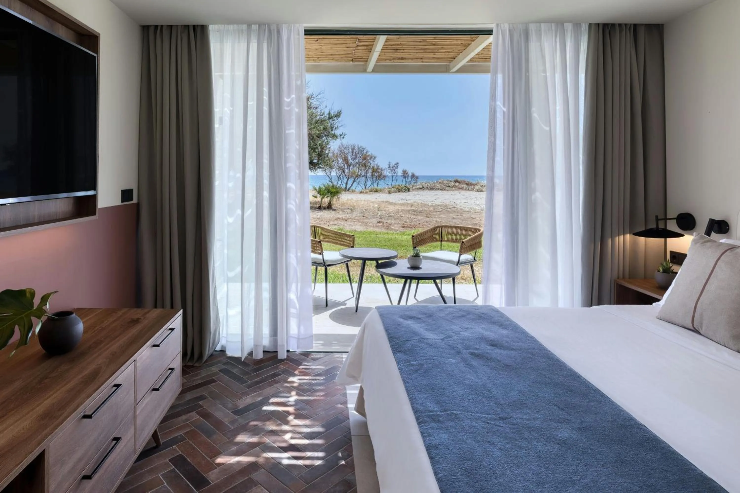 Bedroom, Bed in Domes Aulūs Zante, All Inclusive, Autograph Collection