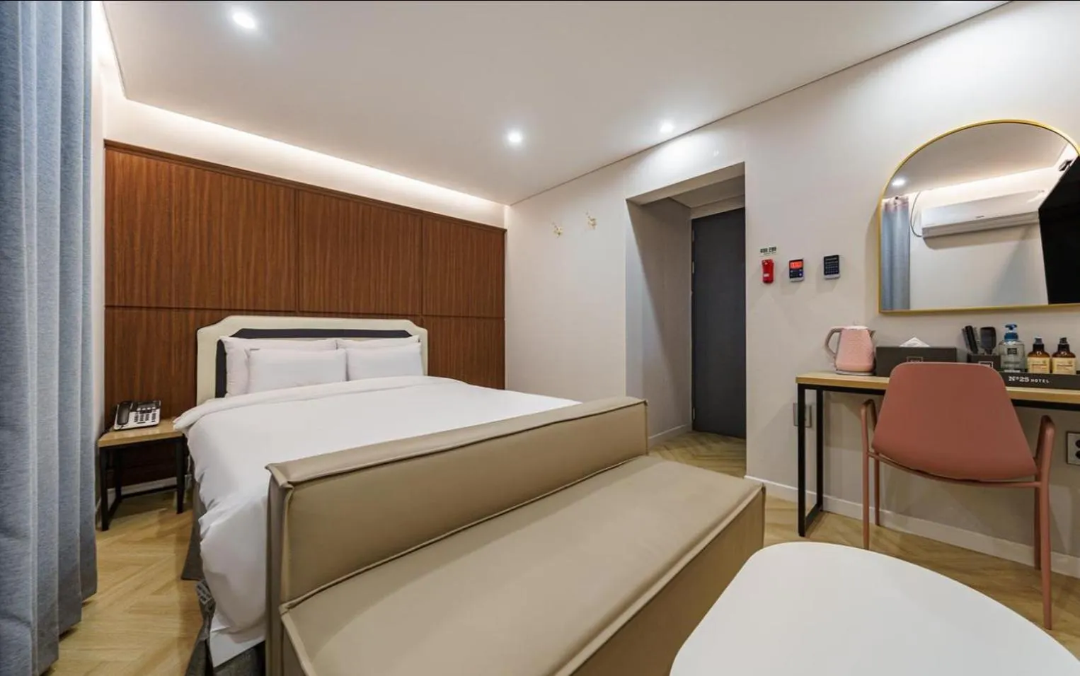 Bed in Number25 Hotel Namchuncheon