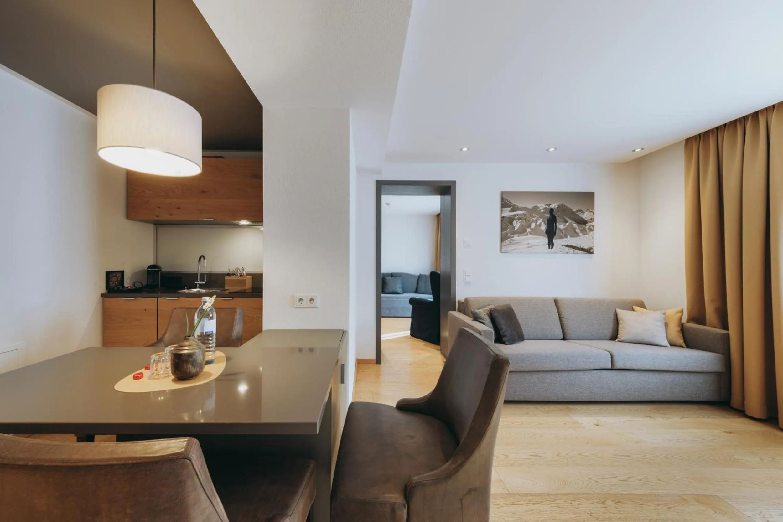 Kitchen or kitchenette in Apart-Hotel Laurus Lech