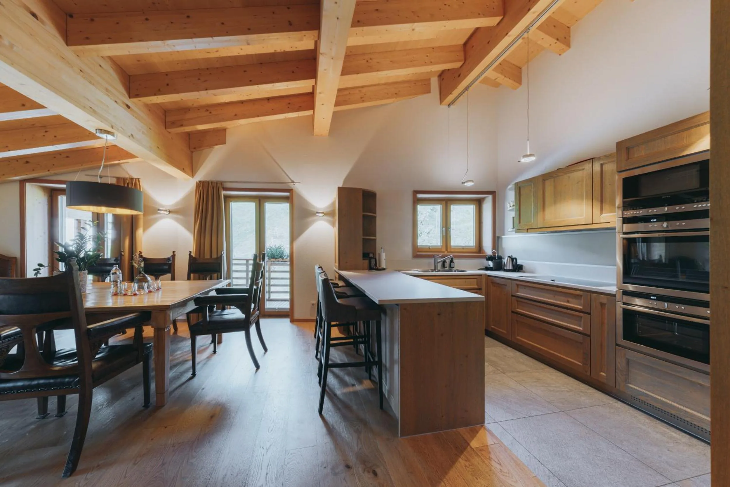 Kitchen or kitchenette in Apart-Hotel Laurus Lech