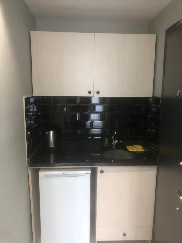 Kitchen or kitchenette in Solo Suites Hotel