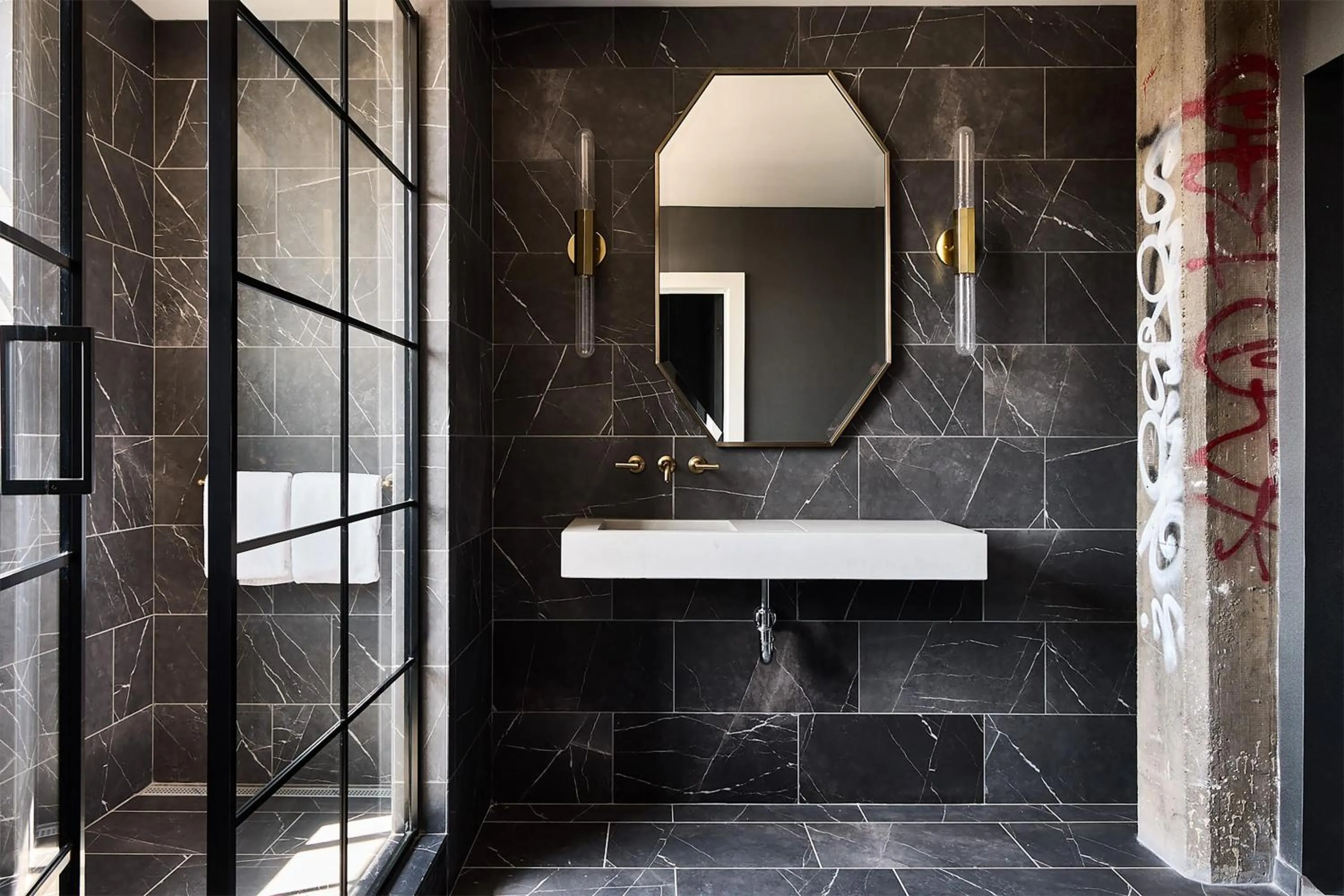 Bathroom in The Radical Asheville, Tapestry Collection by Hilton